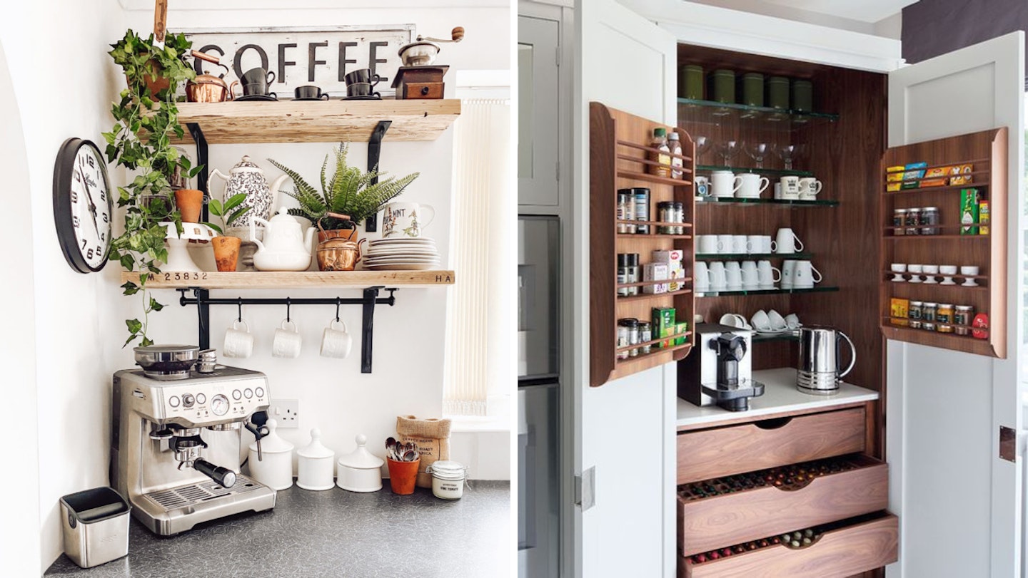 Breakfast bar ideas for small kitchens: 10 coffee stations, Homes &  Gardens