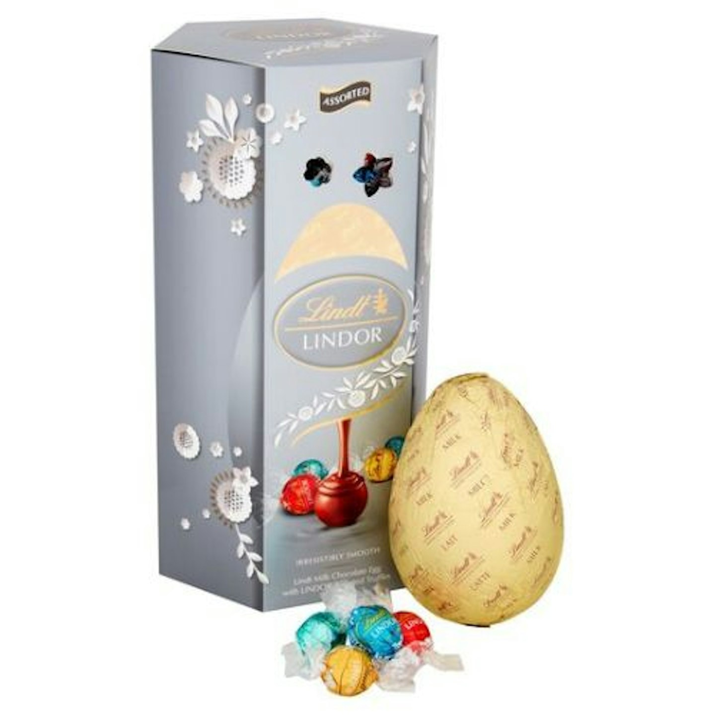 Lindt Milk Chocolate Egg With Assorted Truffles 348G