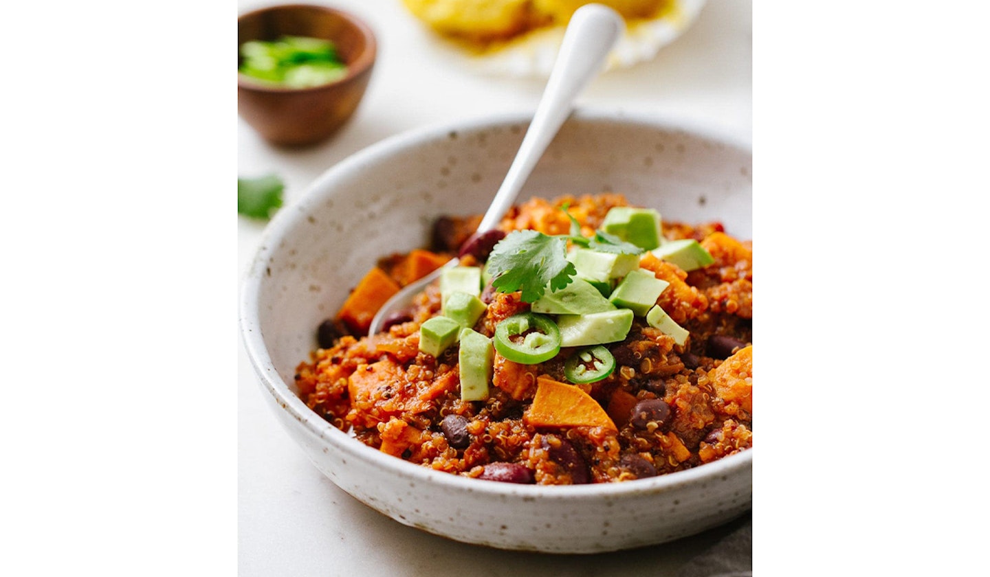 Sweet potato and quinoa chilli