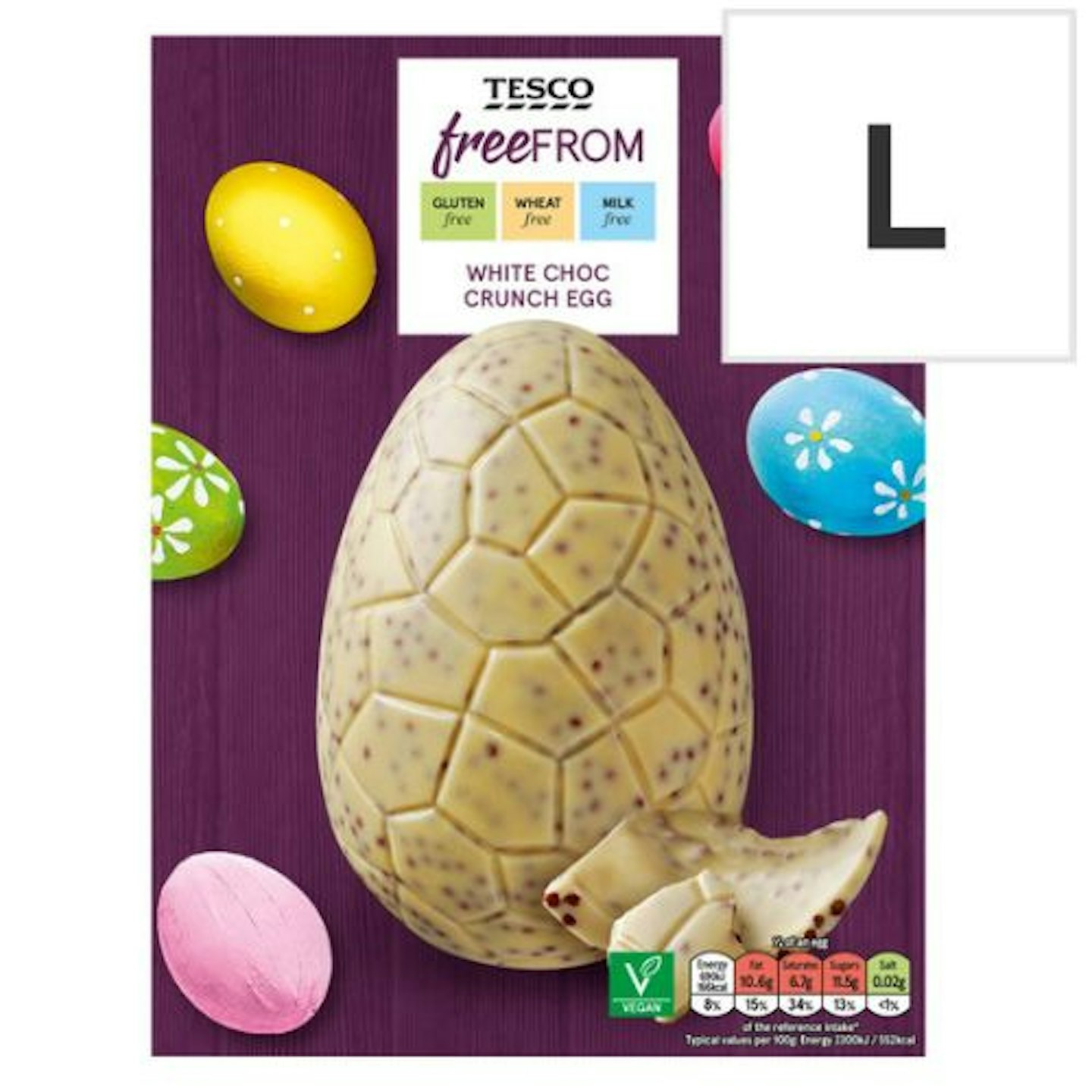 Tesco Free From White Chocolate Crunch Egg