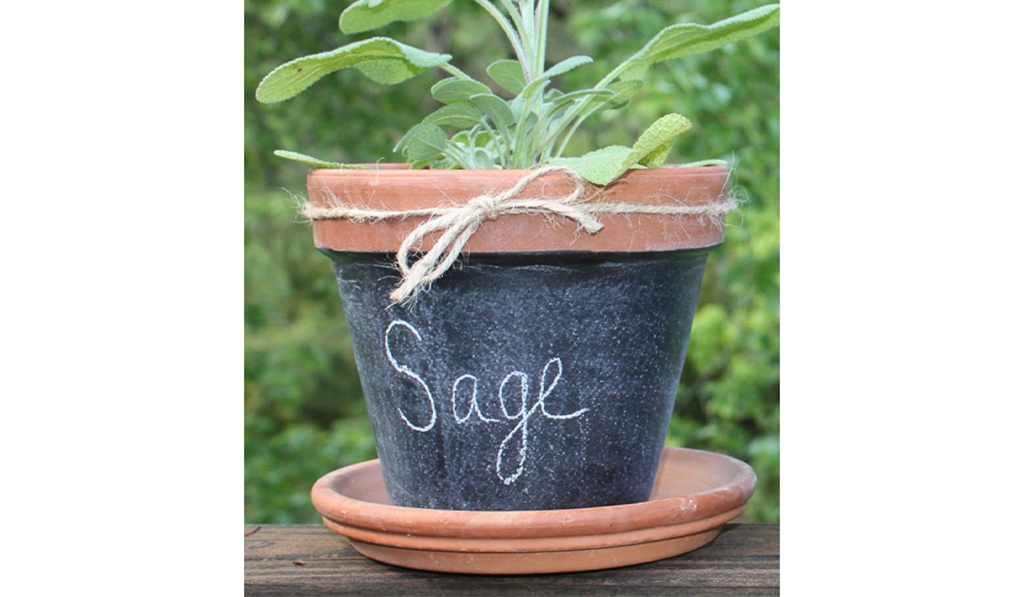 chalk board pot