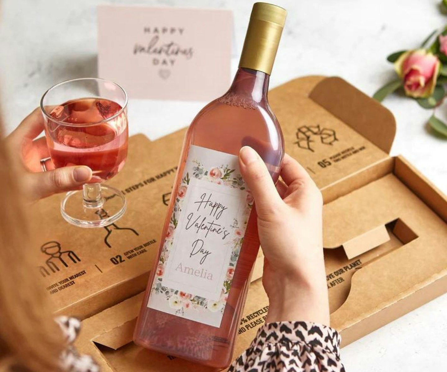 Personalised Valentine's Letterbox Wine