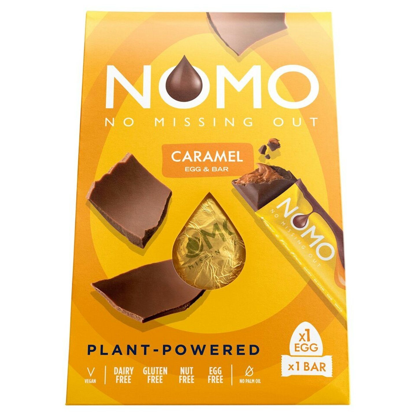 Nomo Caramel Egg & Caramel Chocolate Bar