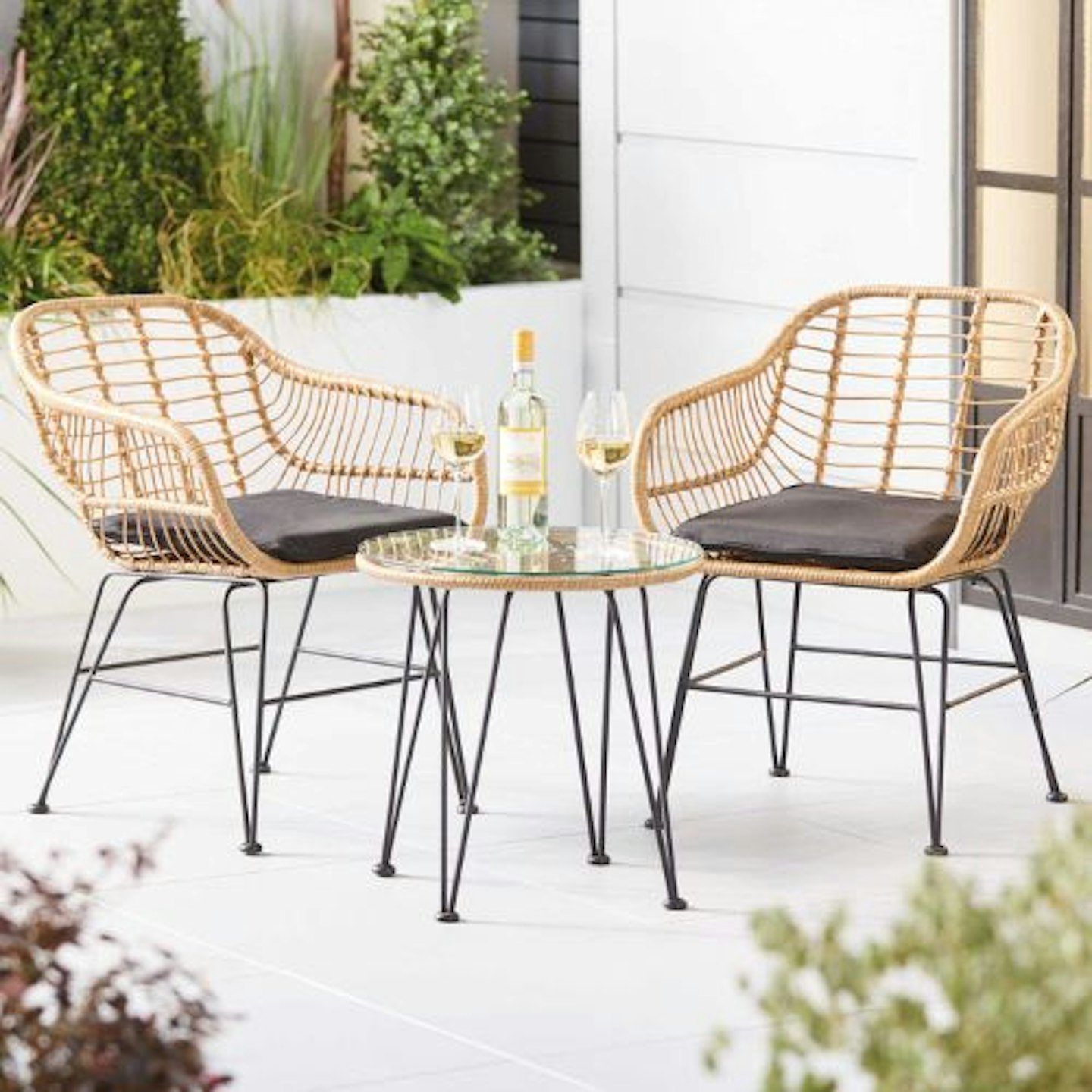 Bamboo Style Rattan Bistro Set