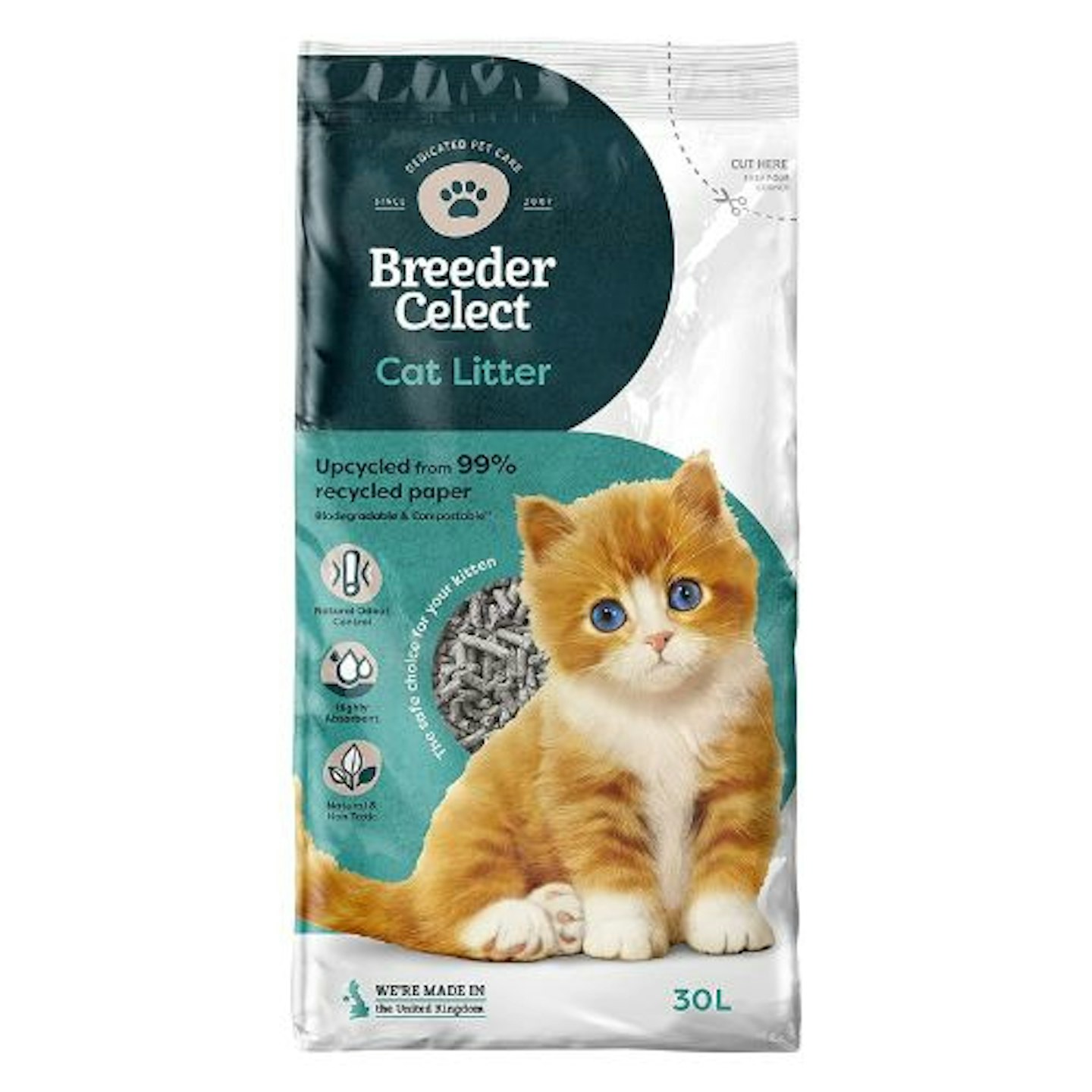 Breeder Celect Recycled Paper Cat Litter