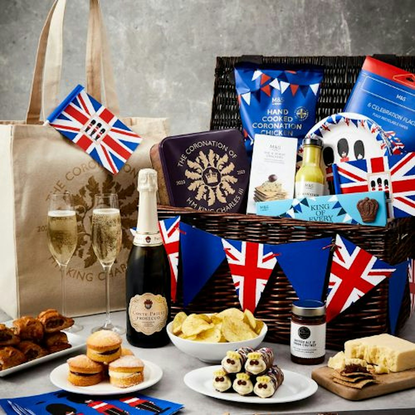 Coronation Celebration Hamper with Prosecco