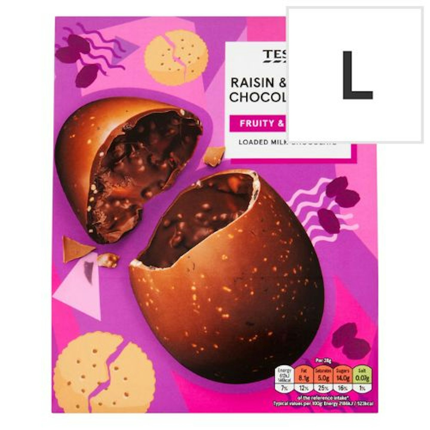 Tesco Raisin & Biscuit Chocolate Egg