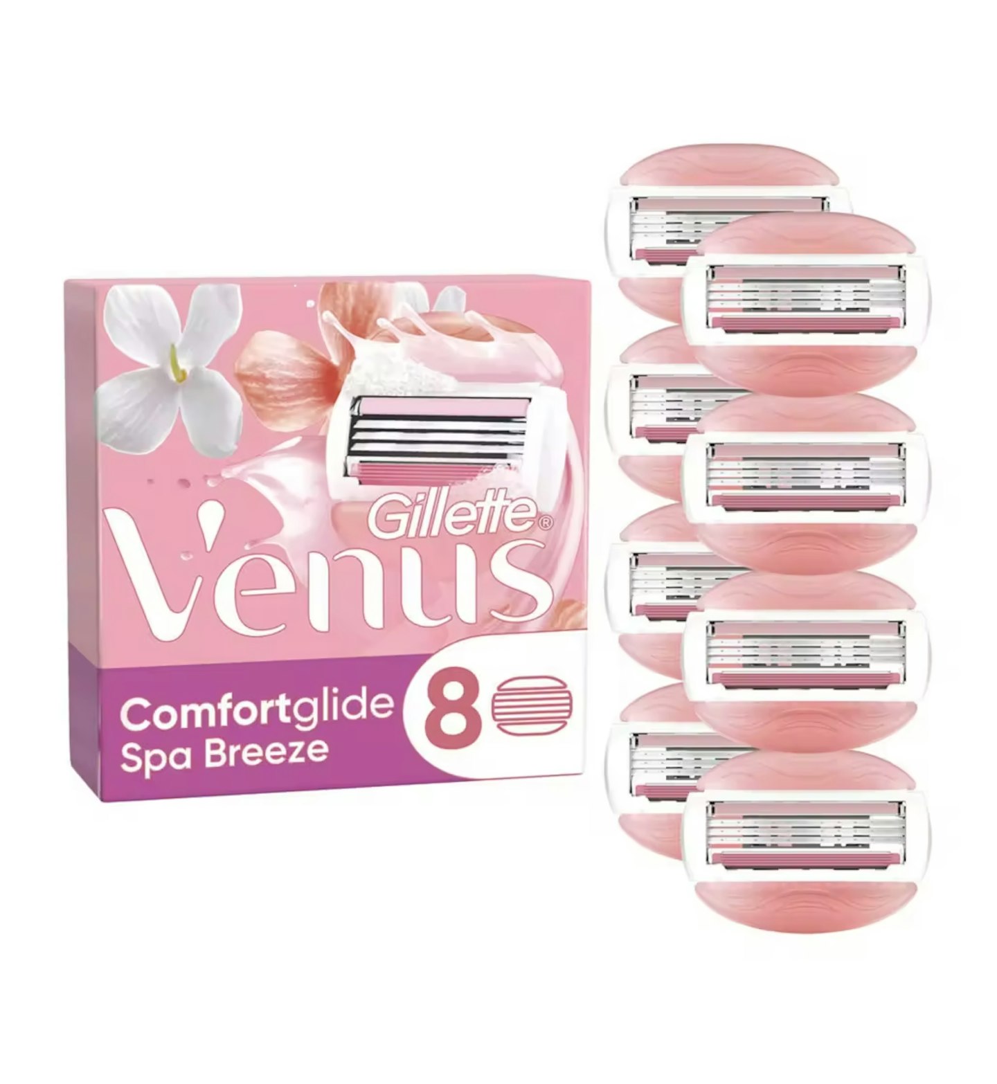 Venus Comfortglide Spa Breeze Razor Blades, 8 pack