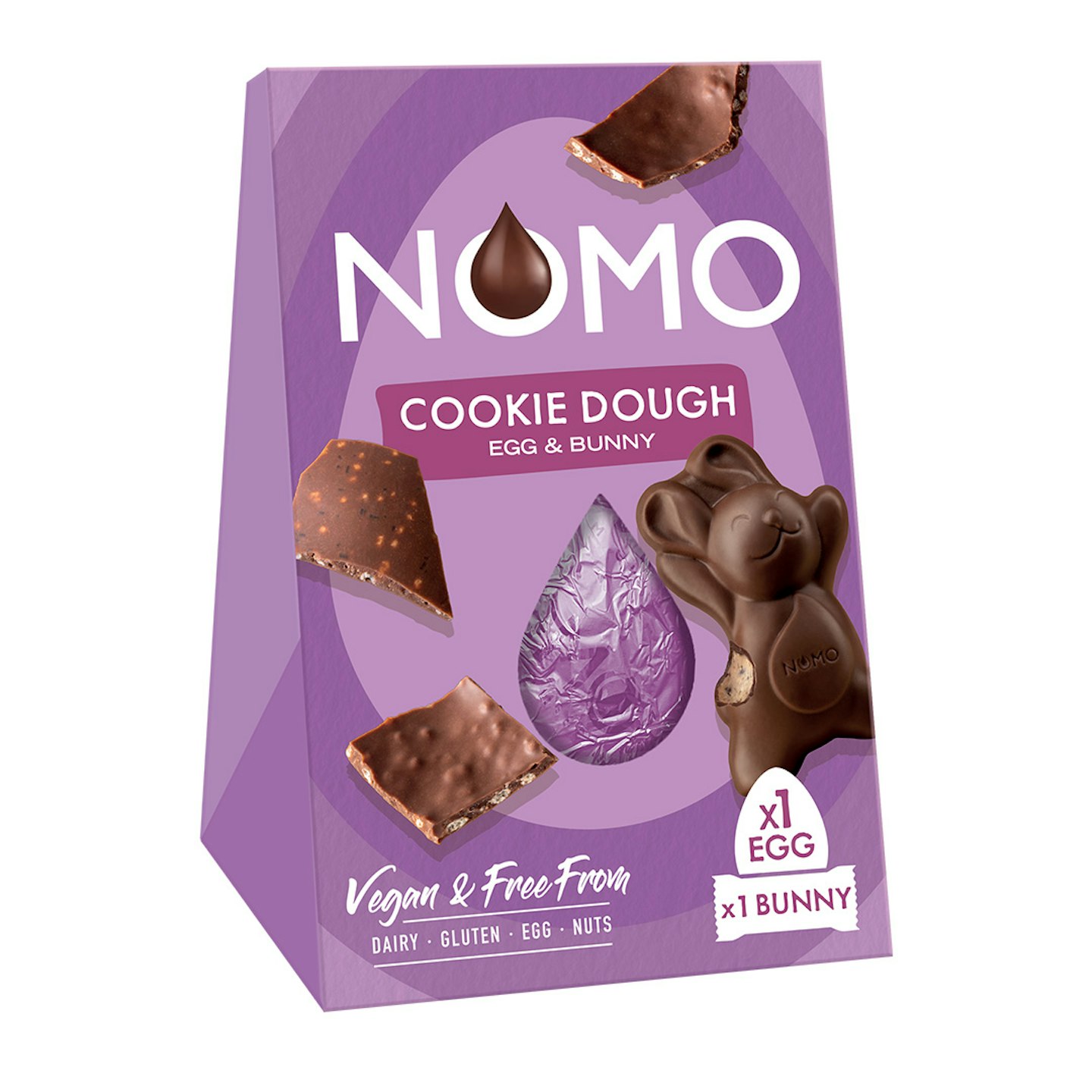 Nomo Cookie Dough Crunch Chocolate Egg & Bunny