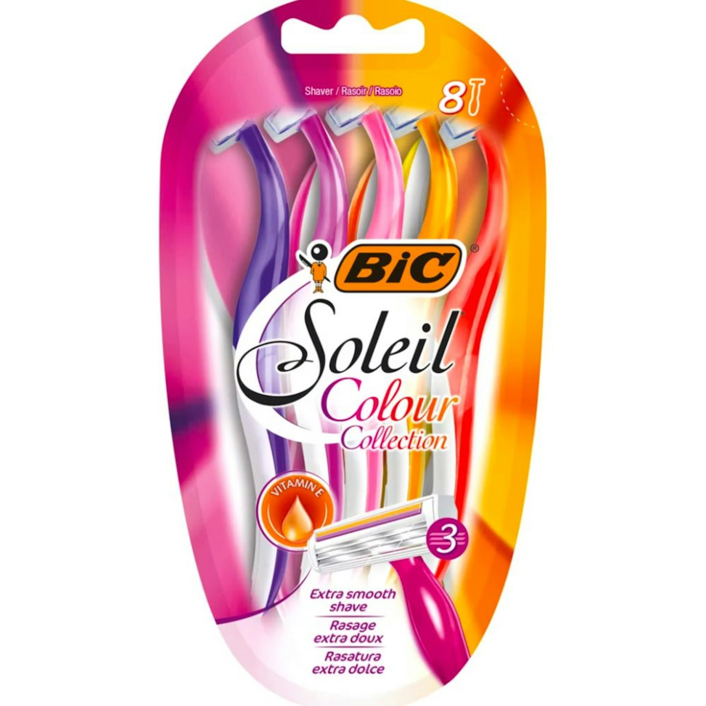 BIC Soleil Colour Collection Disposable Women's Razors 8 Pack