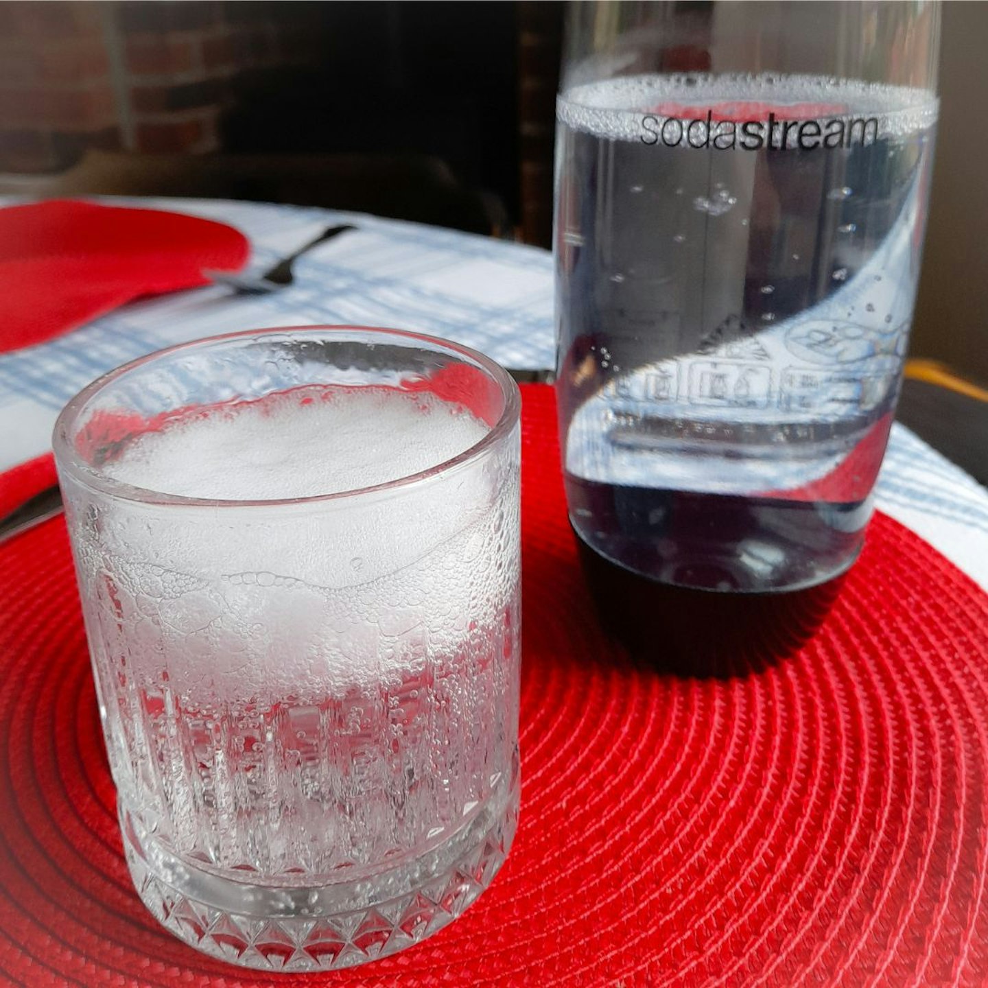 Sparkling water made in a Sodastream