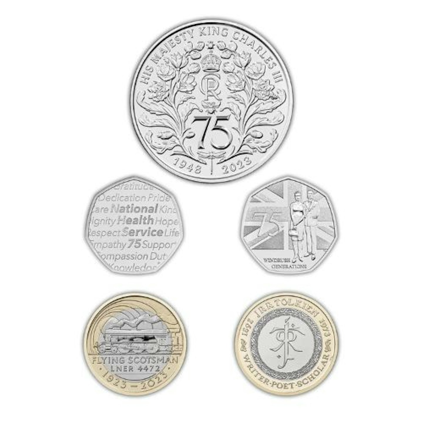 2023 United Kingdom Brilliant Uncirculated Commemorative Coin Set 