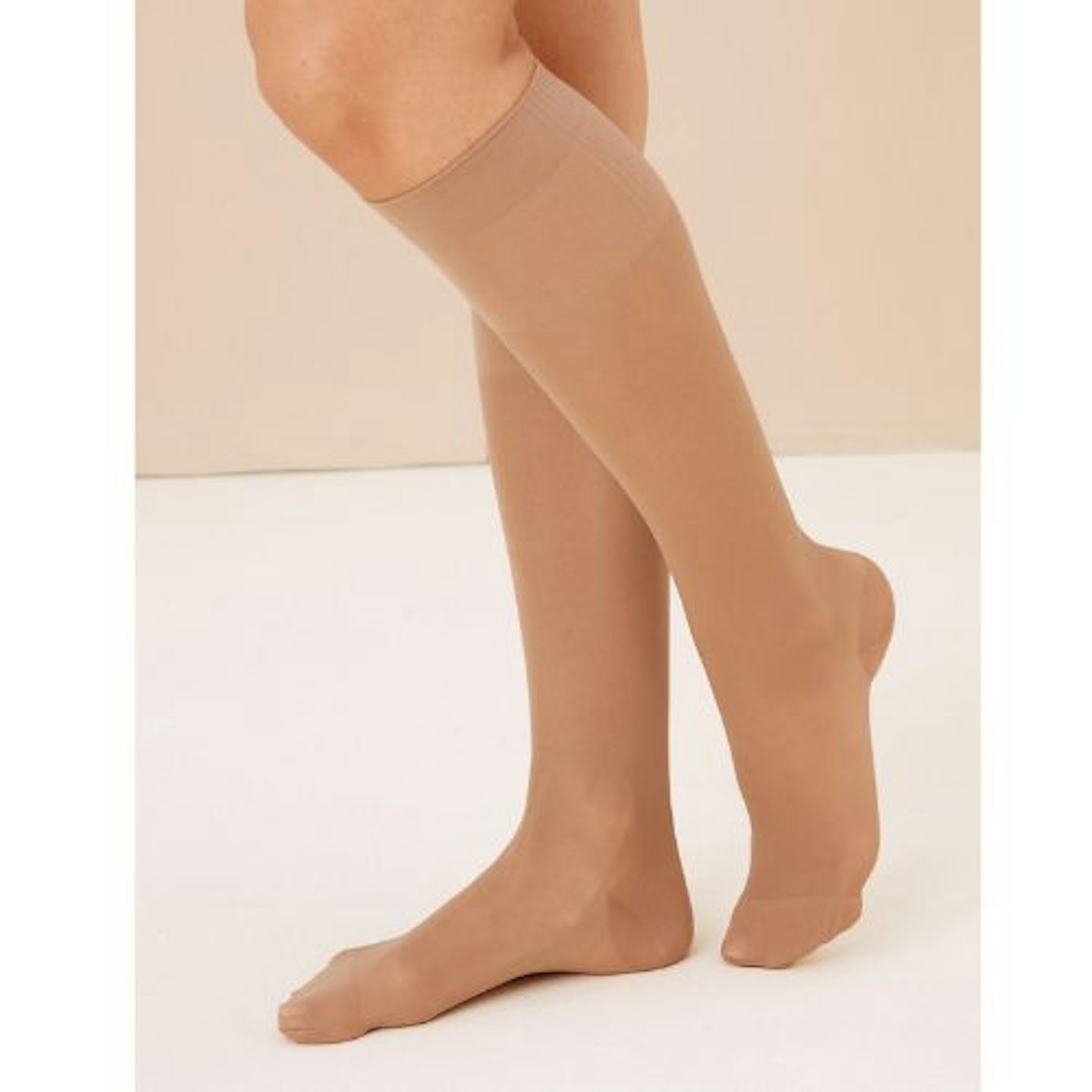 2pk Firm Support Shine Knee Highs