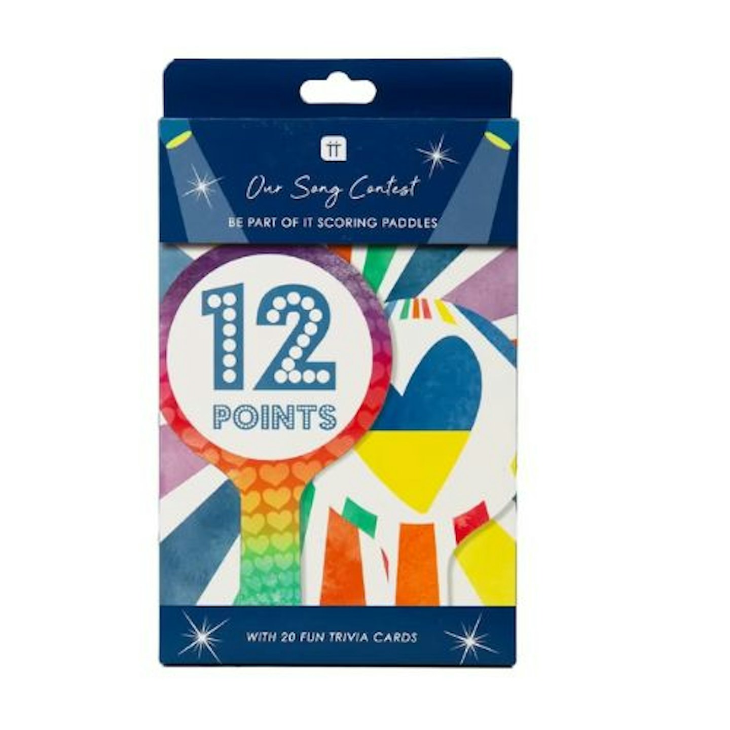 Eurovision Song Contest Scoring Paddles and Trivia Cards