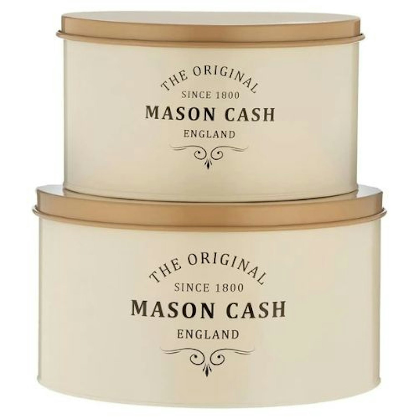 Mason Cash Heritage Set of 2 Cream Coated Steel Cake Tins