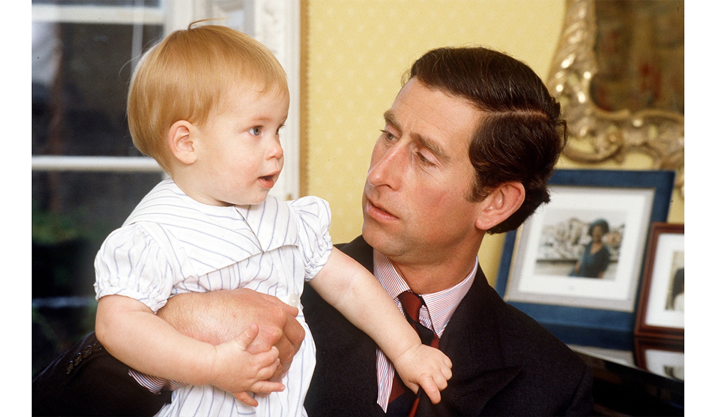 Young king charles and Prince harry