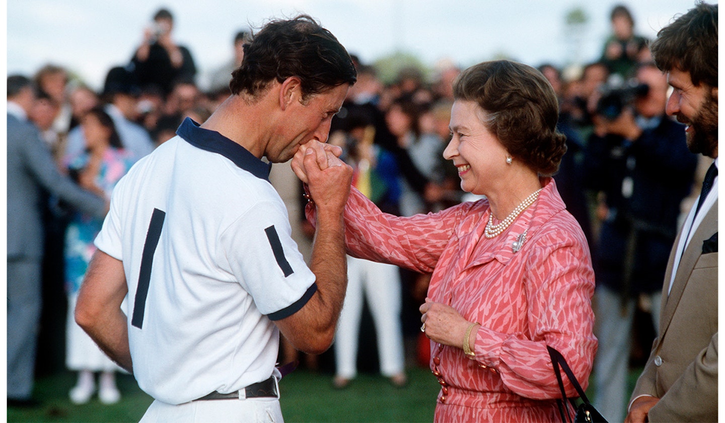 Young King Charles with his mother Queen Elizabeth