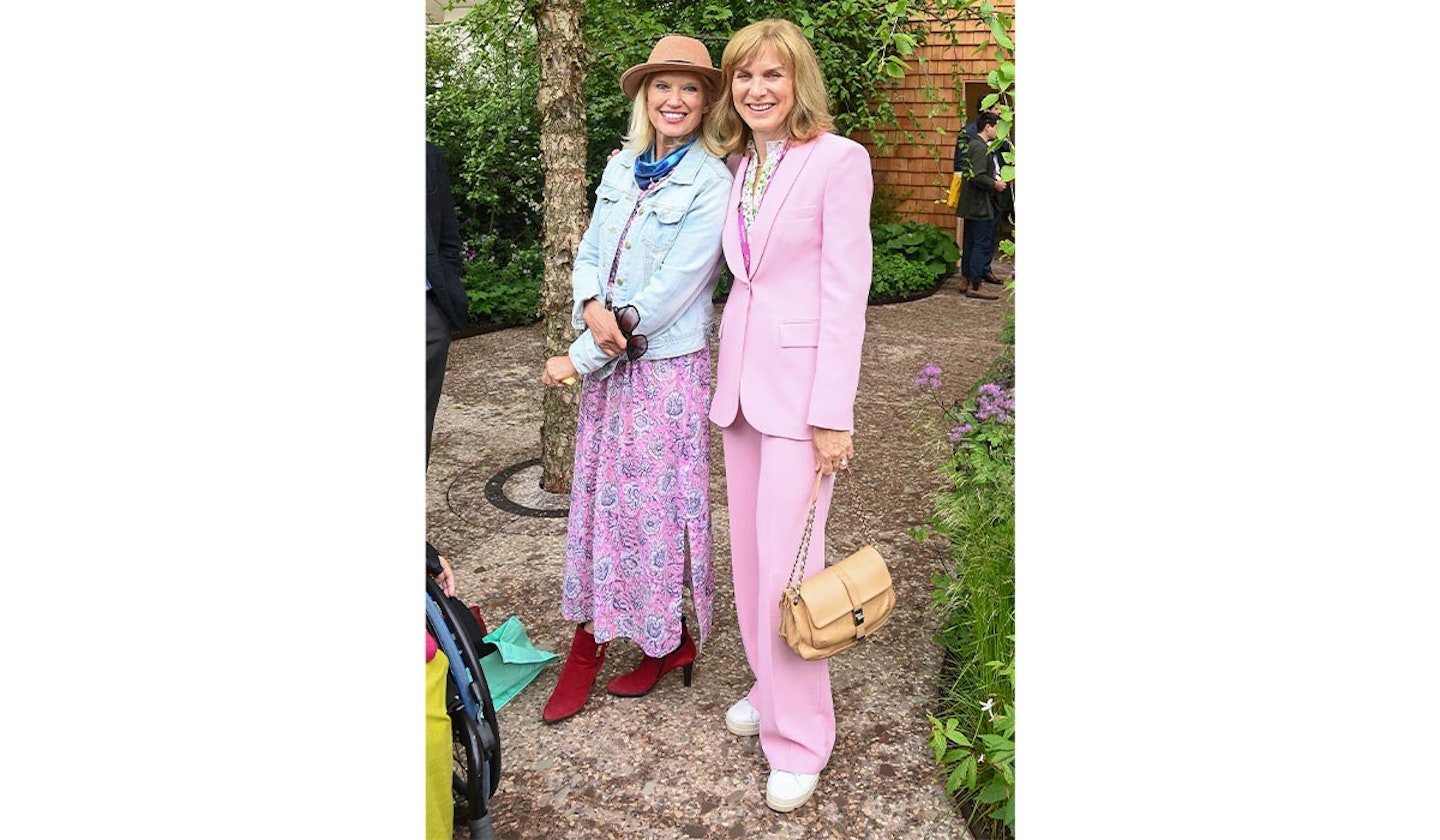 Anneka Rice and Fiona Bruce RHS Chelsea Flower Show