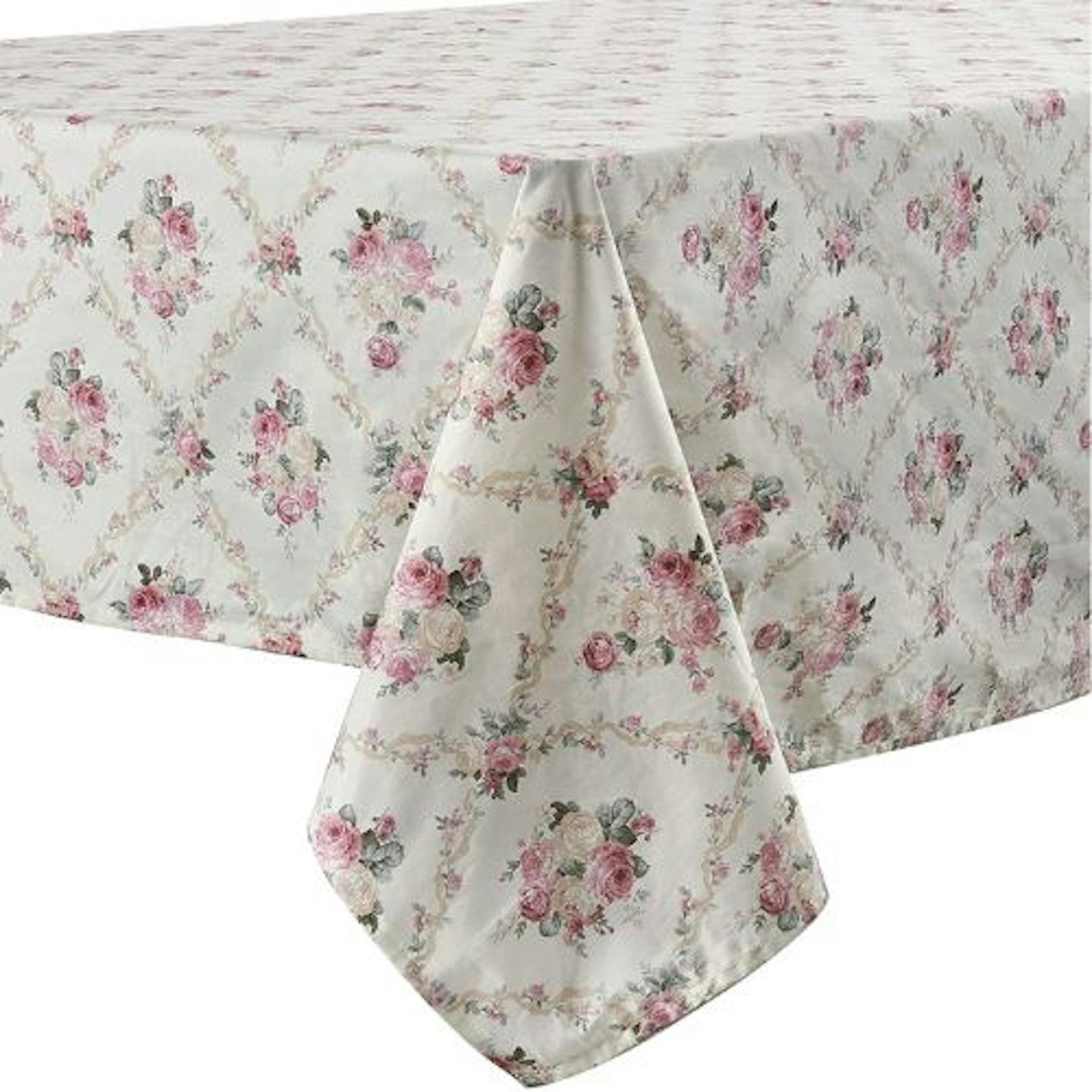 Arquiel Rose Print Tablecloth, Rectangle Spring Floral Table Cloth, Durable Polyester Table Cover for Kitchen Dining Parties, 155x180cm