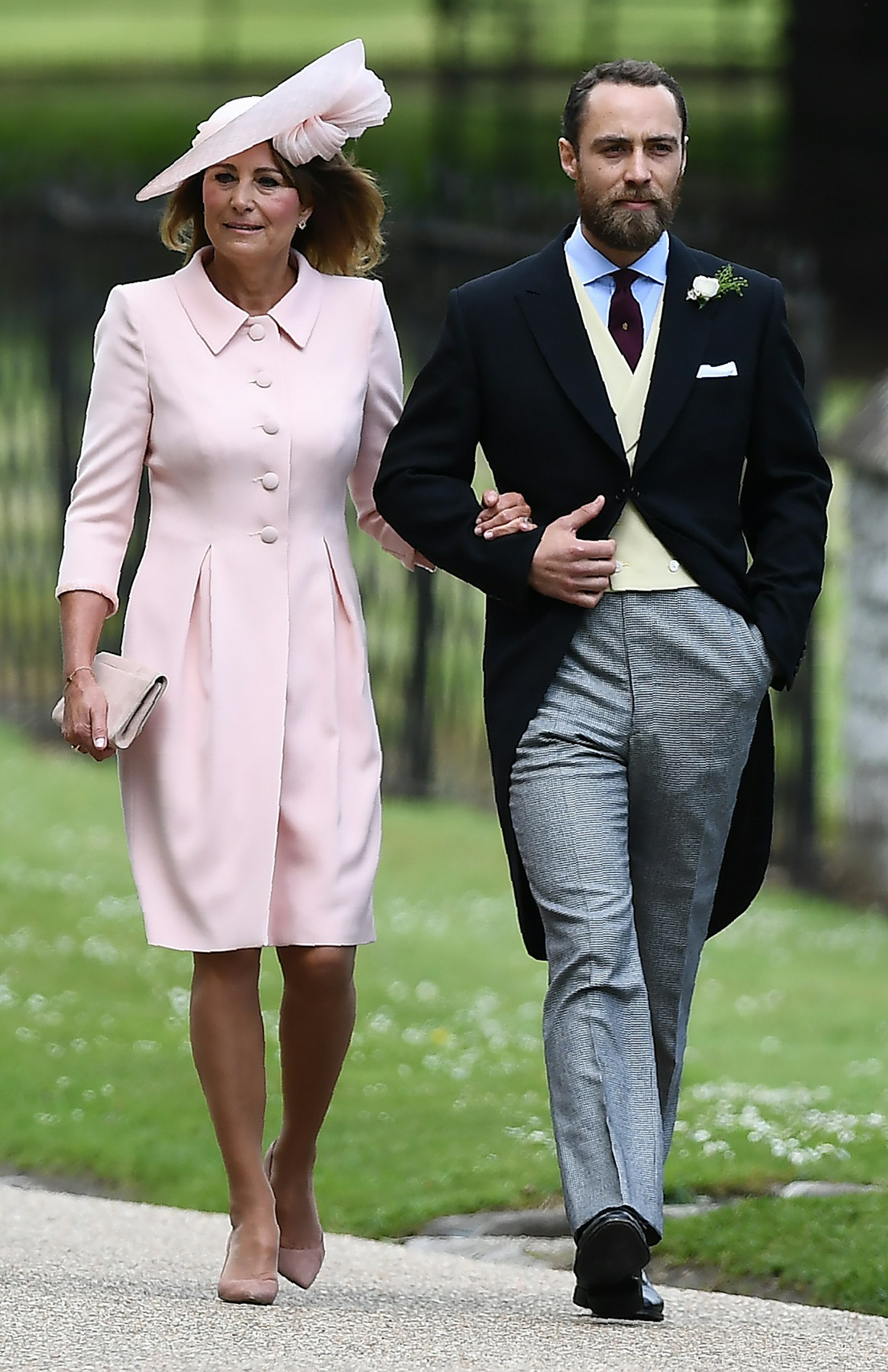 Carole Middleton and James Middleton at the wedding Of Pippa Middleton and James Matthews