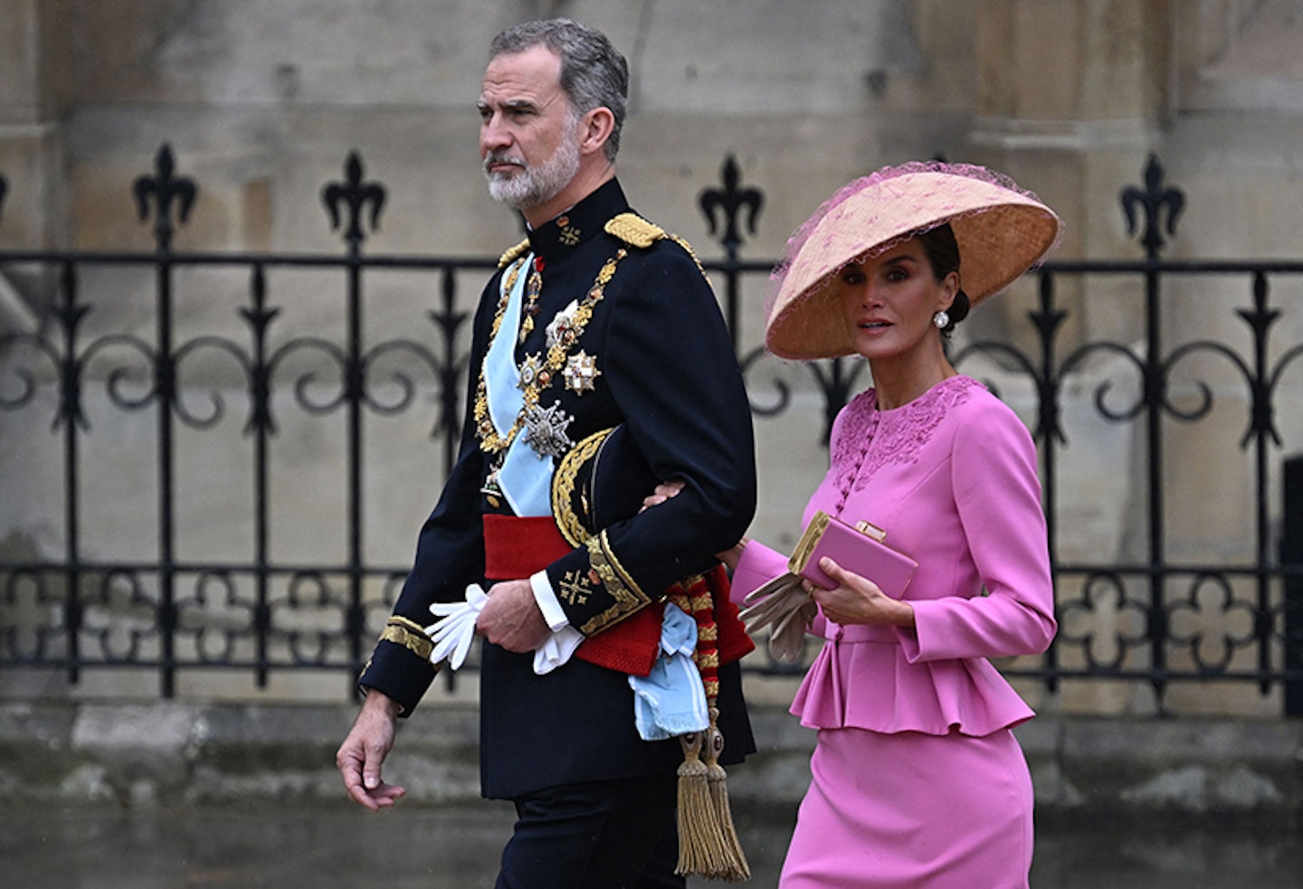 Spain's King Felipe VI and Spain's Queen Letizia
