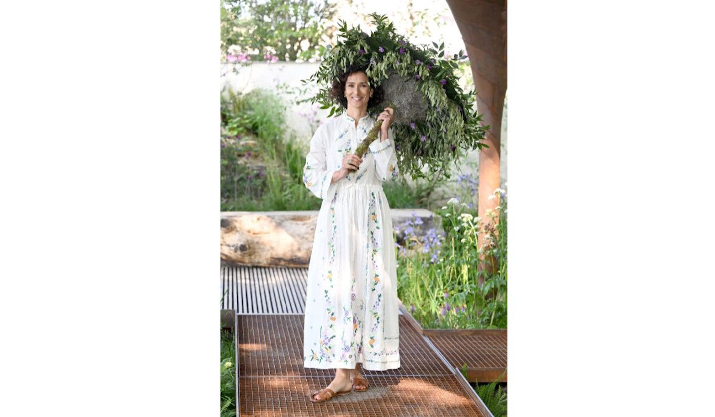 Indira Varma at the RHS Chelsea Flower Show 2024