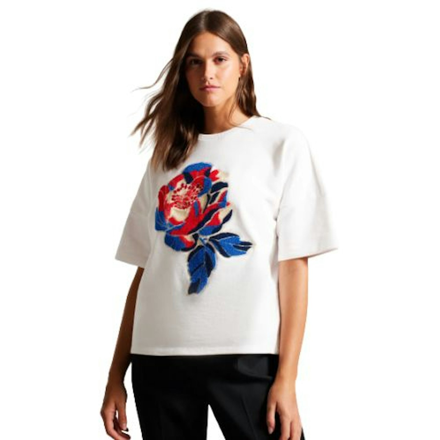 Leniaa Embroidered Coronation Graphic T-Shirt