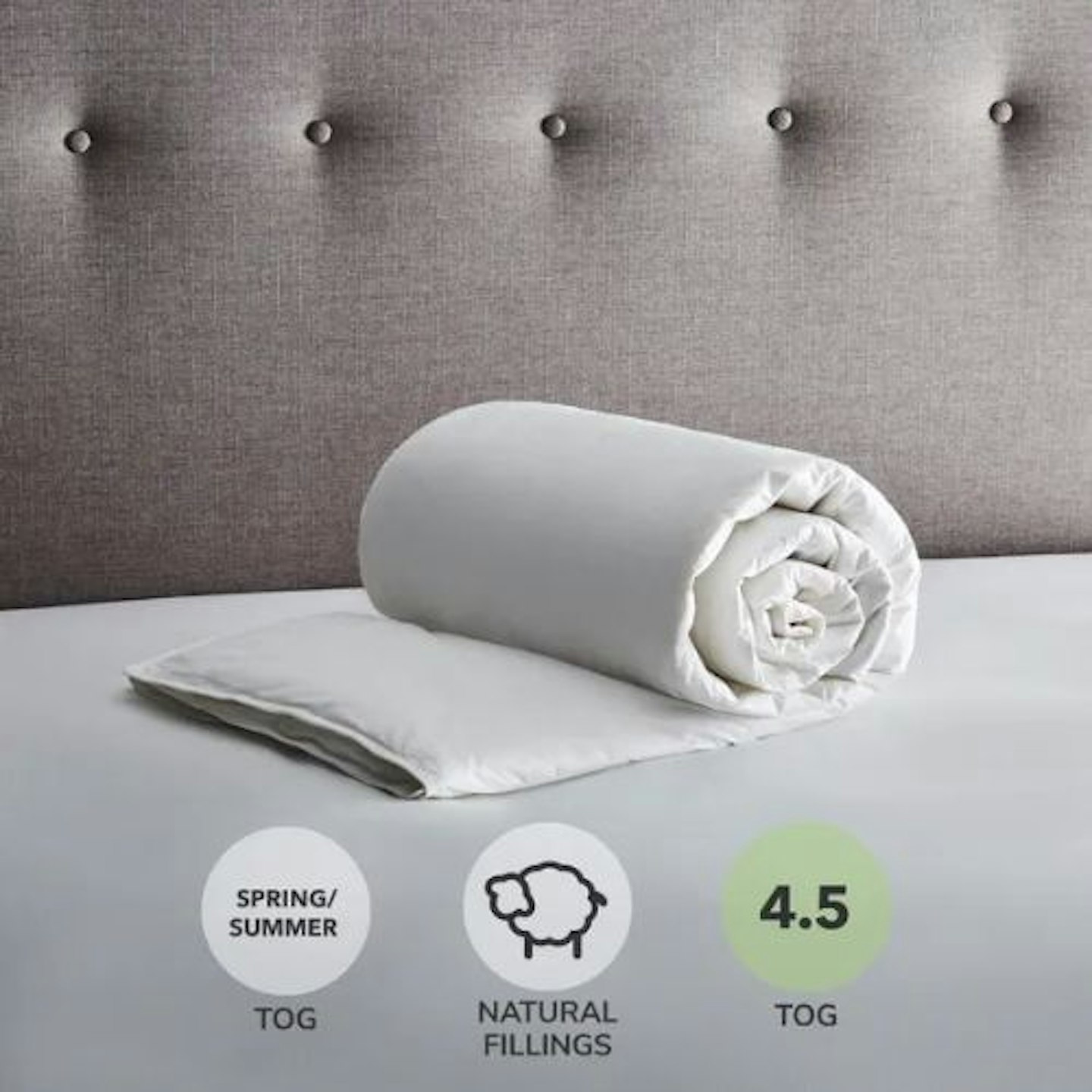 Fogarty Anti Allergy White Goose Feather and Down 4.5 Tog Duvet