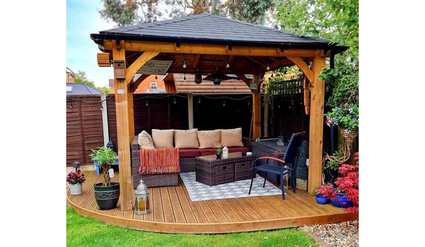 Gazebo on decking