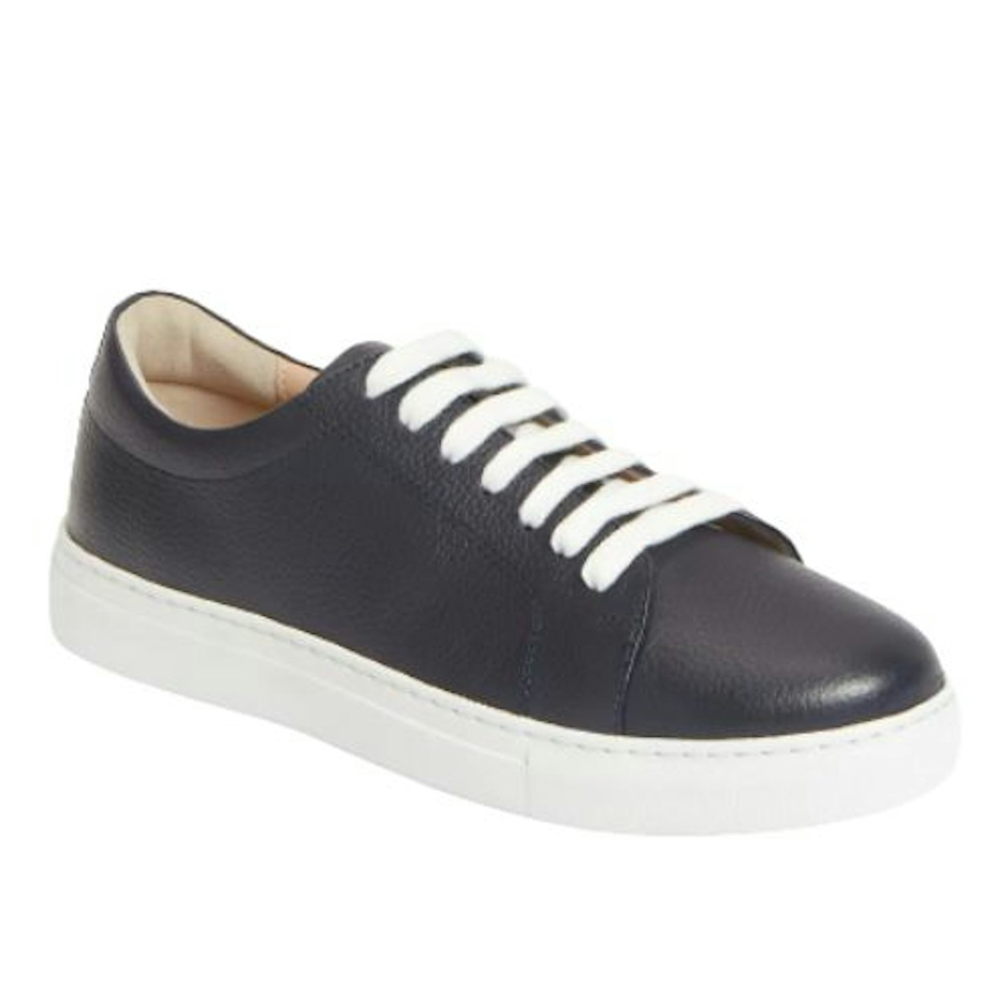 John Lewis Florette Wide Fit Leather Trainers