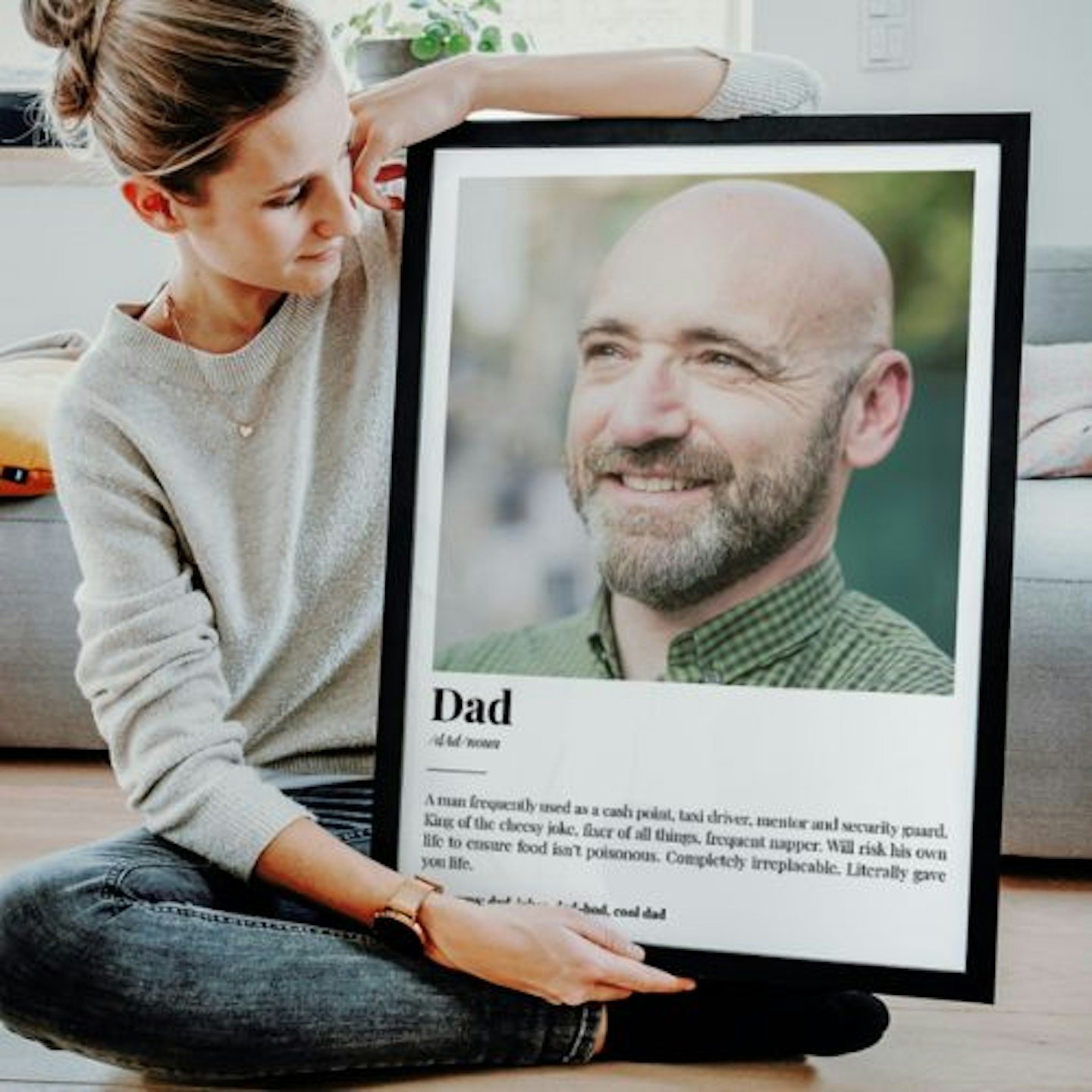 First Father's Day Gifts: Personalised Photo Poster with Definition