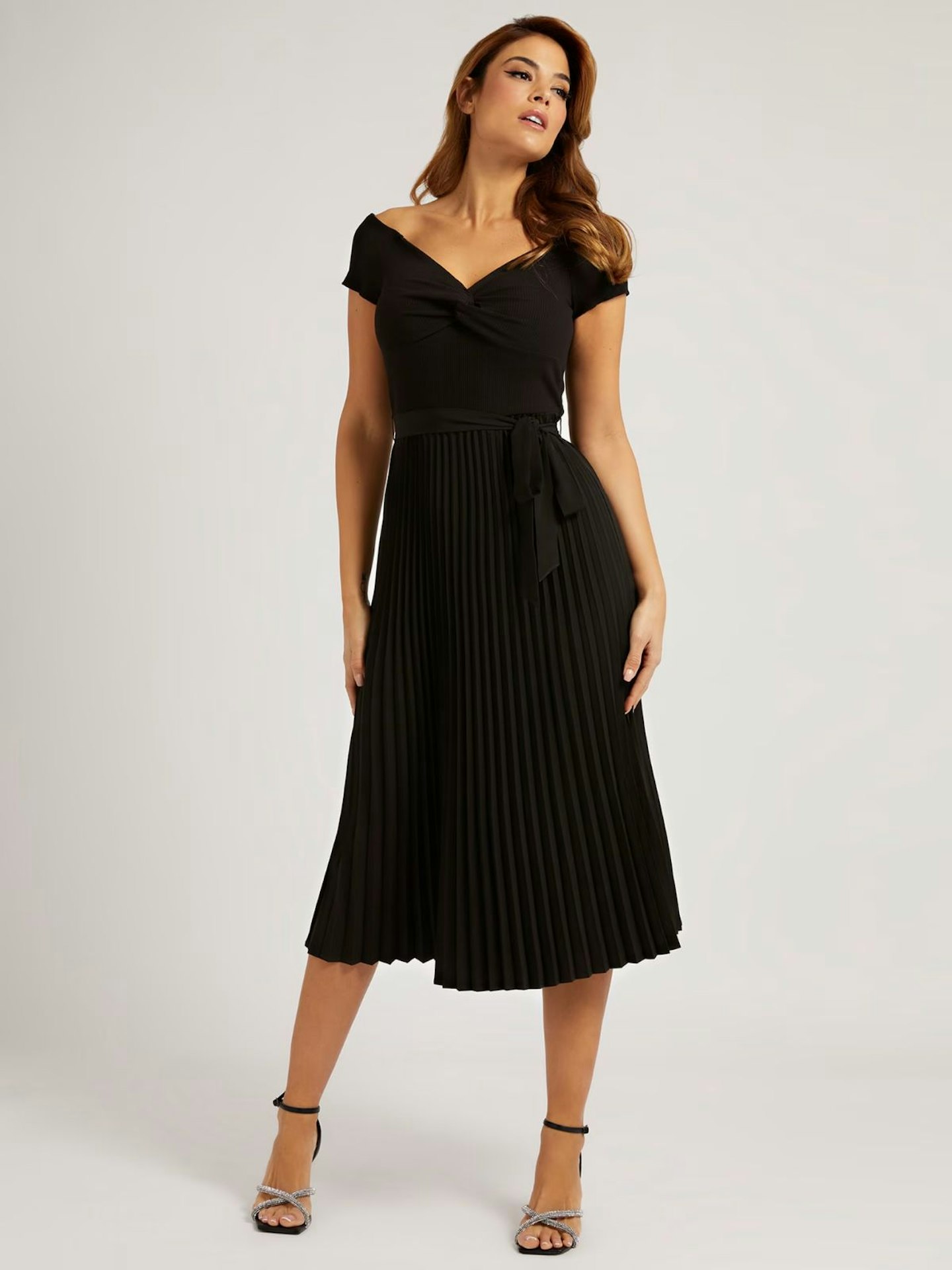 Guess Pleated Sweater Dress