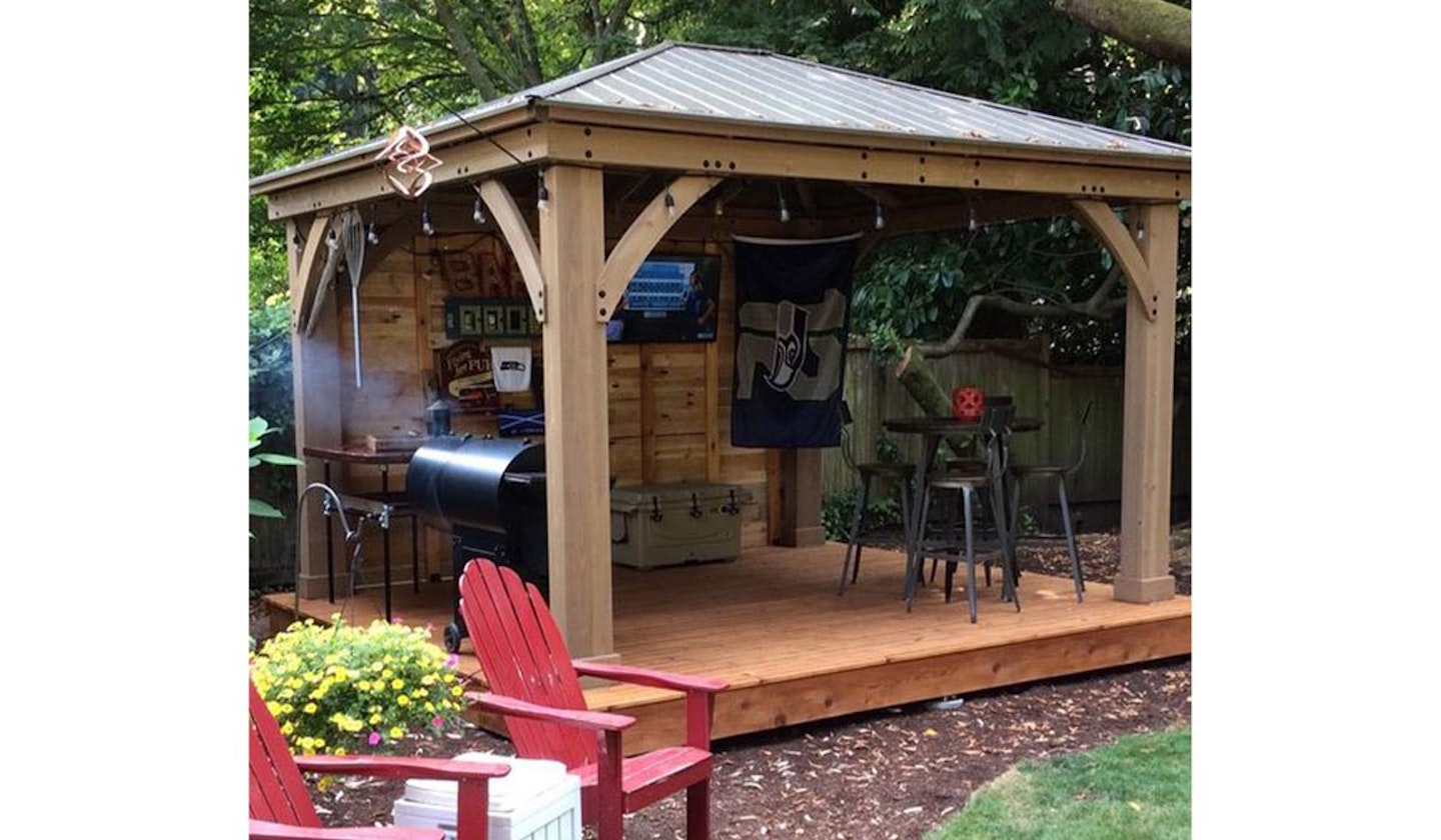 gazebo with bbq