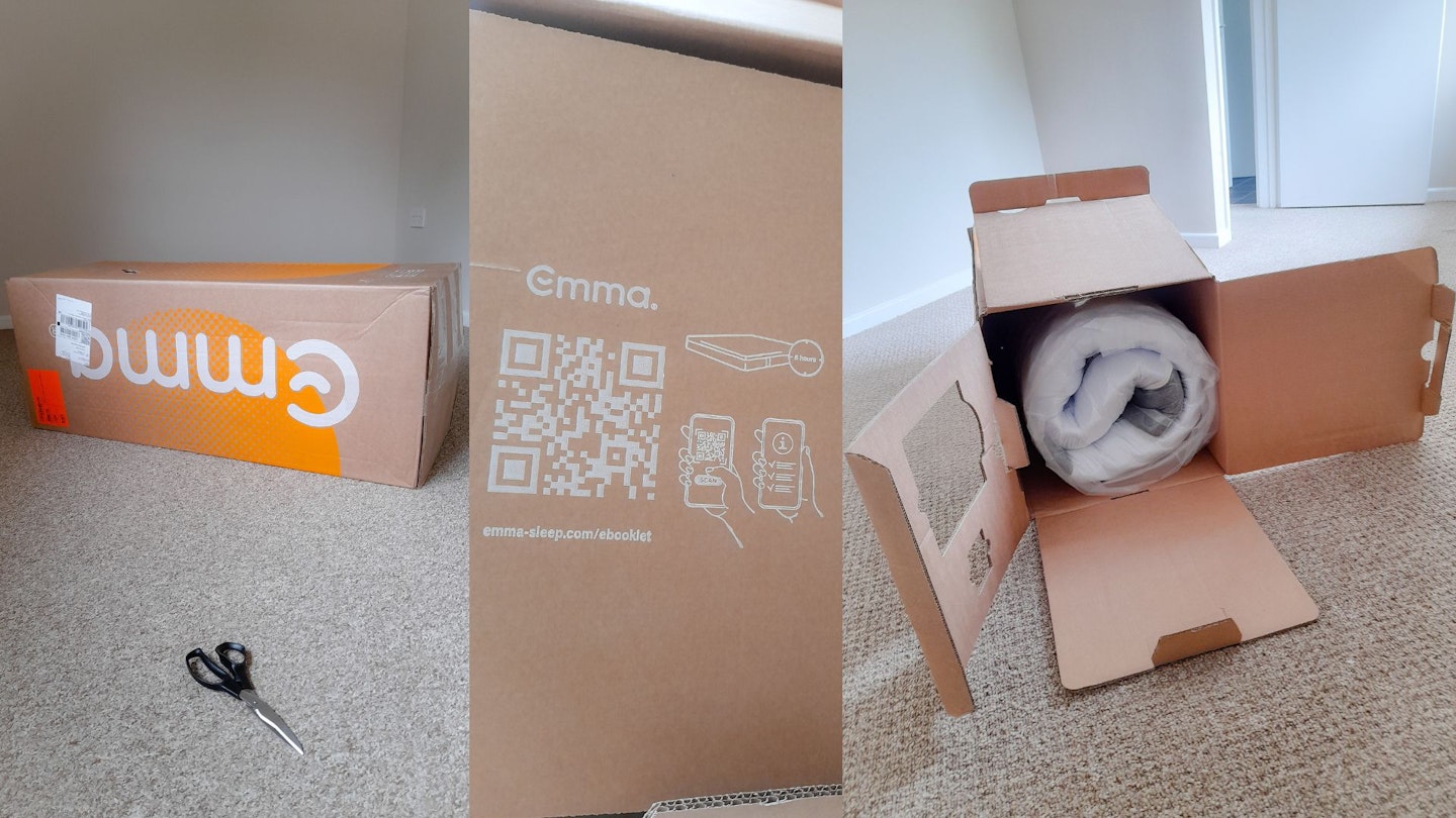 Packaging design for the Emma Sleep mattress
