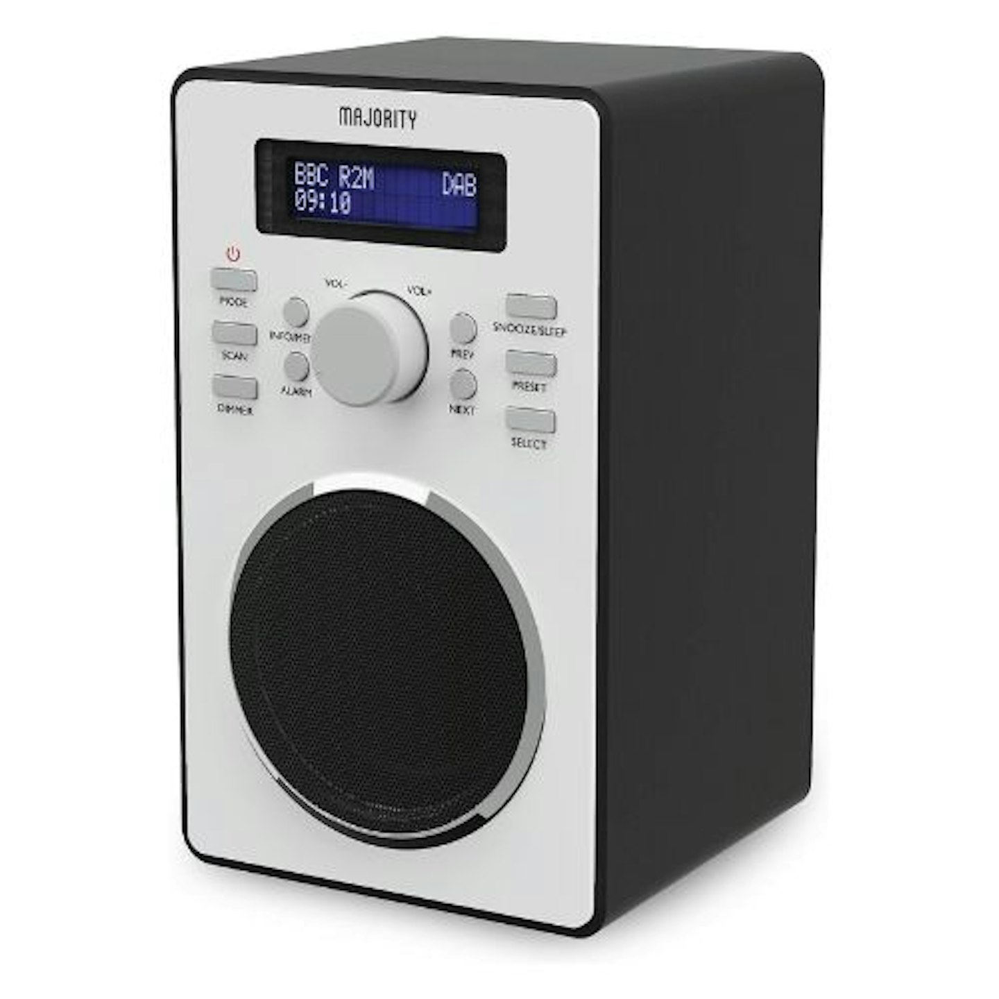 DAB, DAB+ Digital and FM Radio | Mains Powered DAB Radio with LED Display | Majority Barton 2 Kitchen and Bedside Digital Radio | Small Radio with Dual...