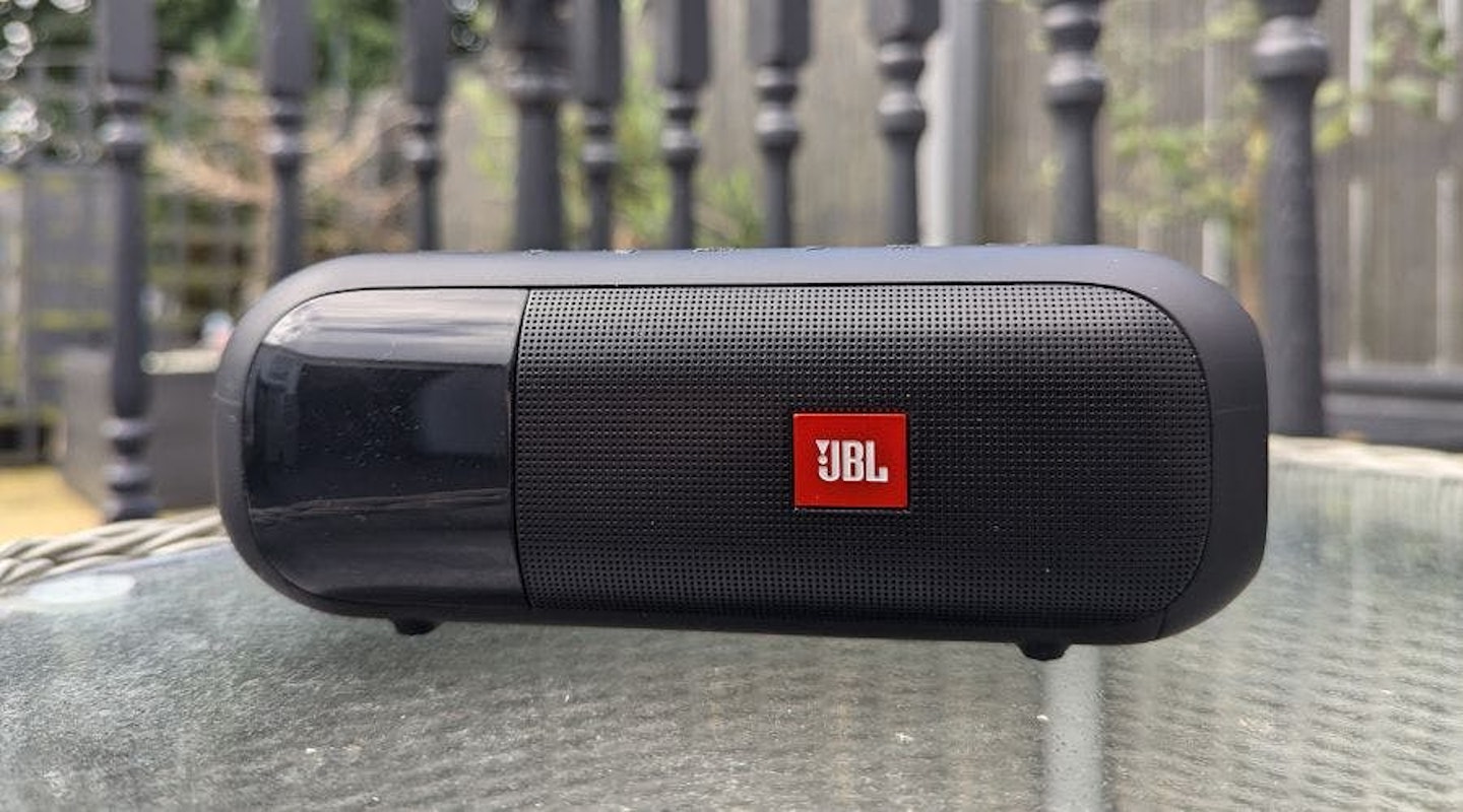 JBL Tuner on table front view. Best portable radios. The best DAB portable radio.