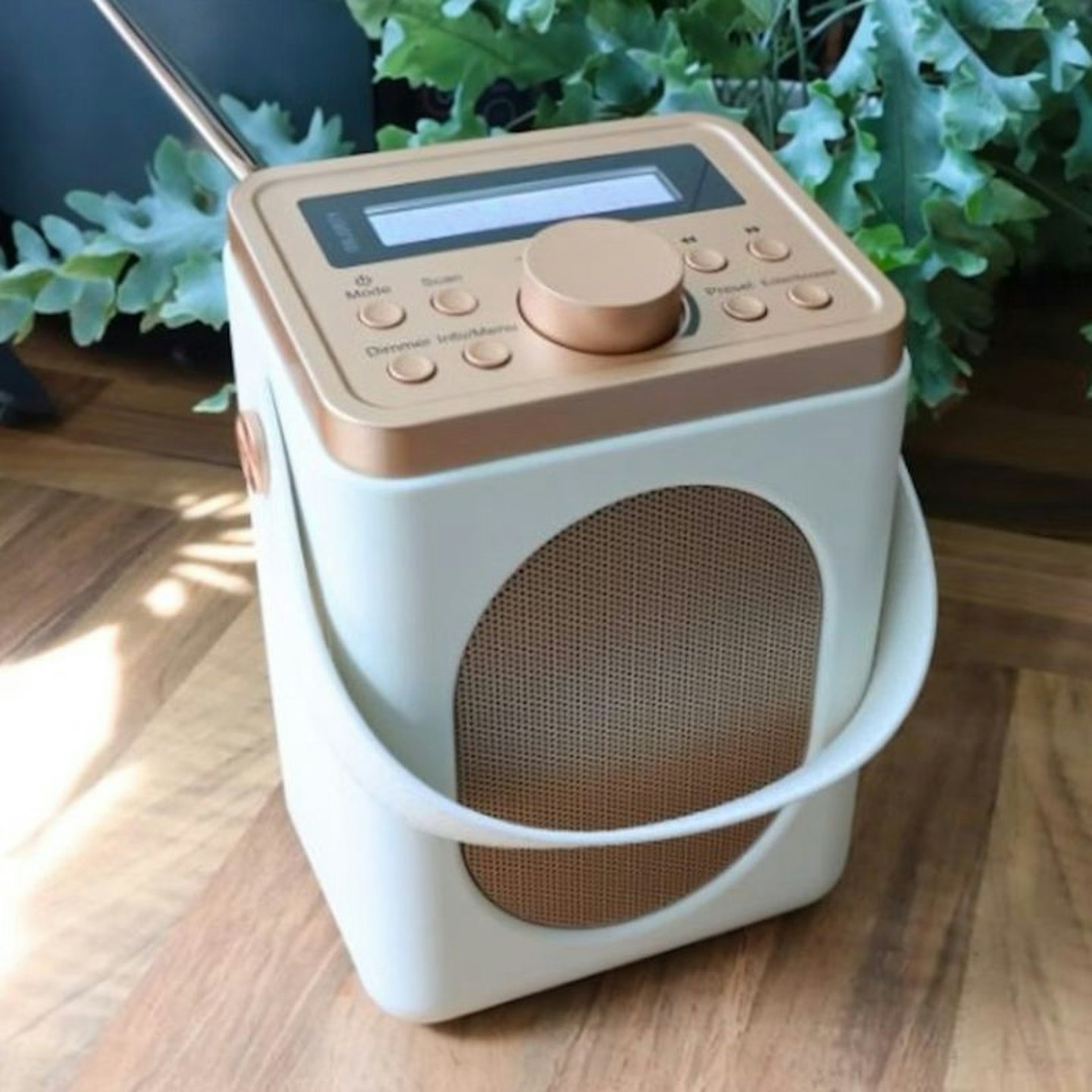 Portable DAB+ Radio with Bluetooth  15 Hour Battery Playback and Mains Powered  Dual Alarm & Snooze Function 20+ Presets, LED Display, FM, Headphone Jack  MAJORITY Little Shelford (Cream)