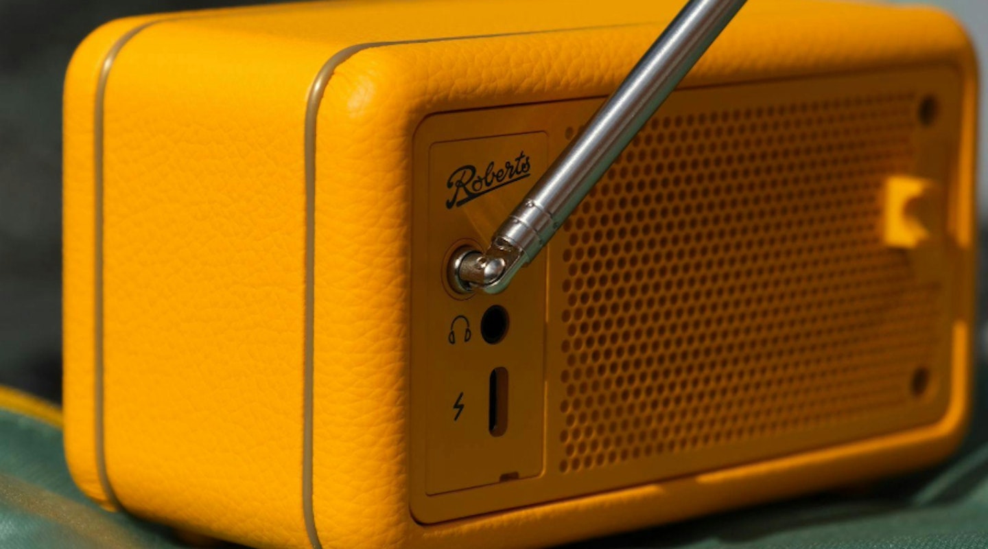 Roberts Revival Petite DAB radio rear view. Best overall portable radio. 