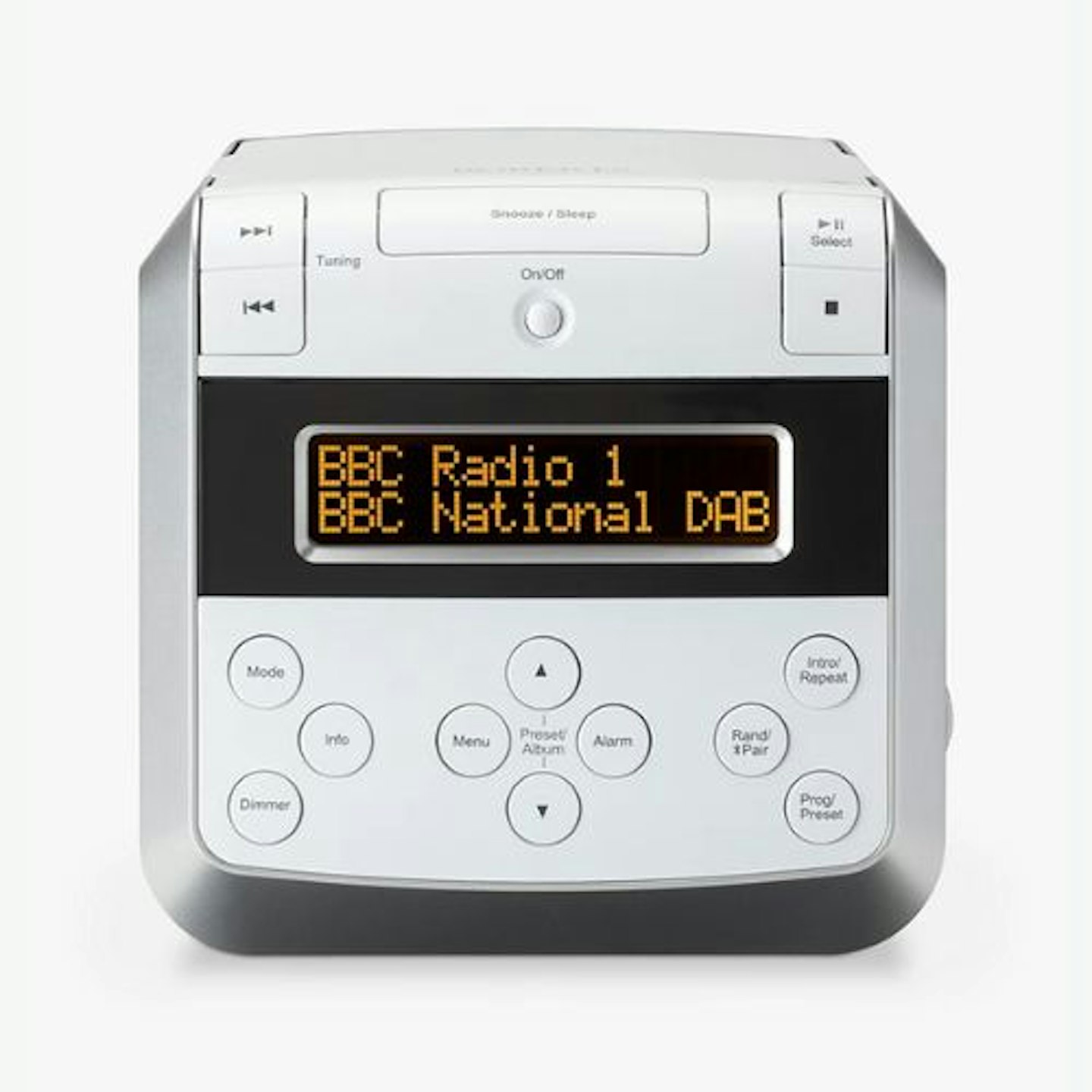 Roberts Sound48 DAB/DAB+/FM/CD Bluetooth Clock Radio, White
