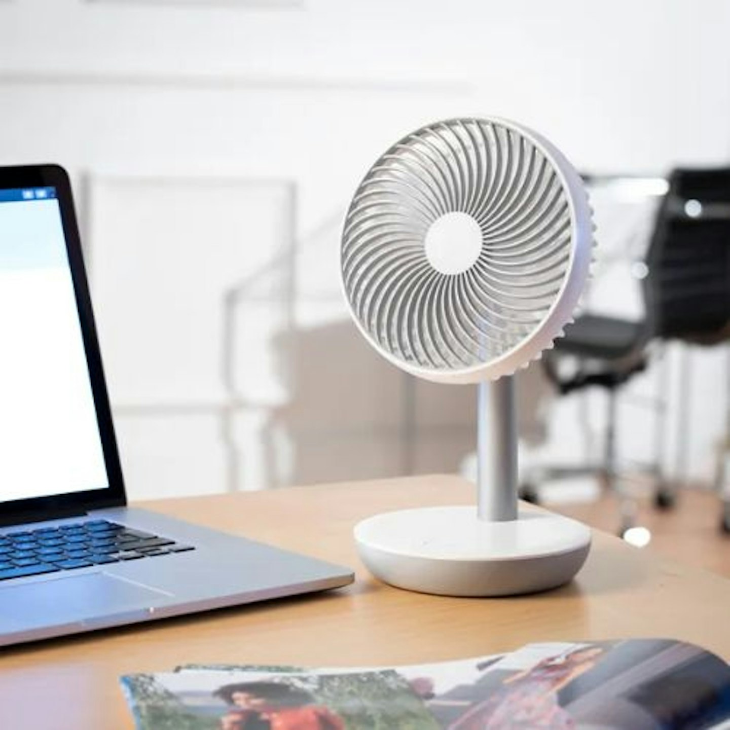 White Rechargeable USB Desk Fan