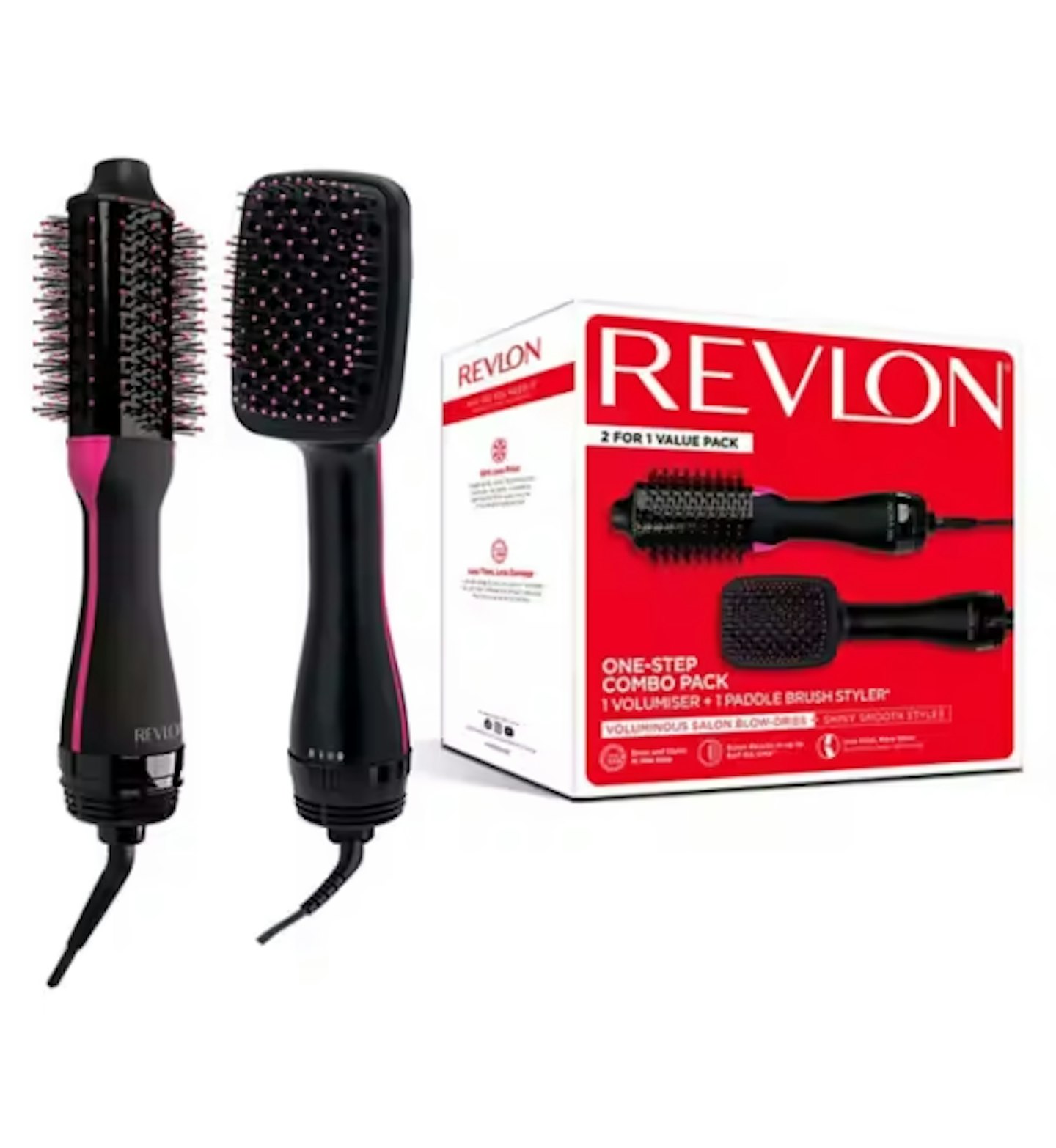 Revlon Salon One-Step Combo Pack: One Volumiser and One Paddle Dryer