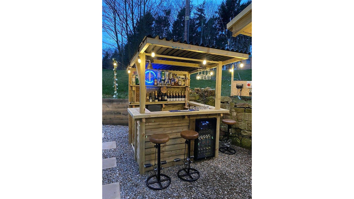 Rustic garden bar