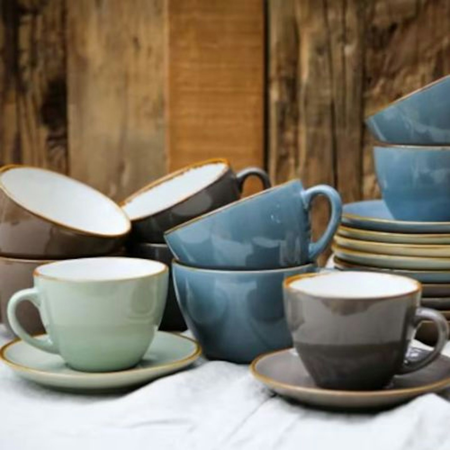 China Blue Handmade and Rustic Cup Set