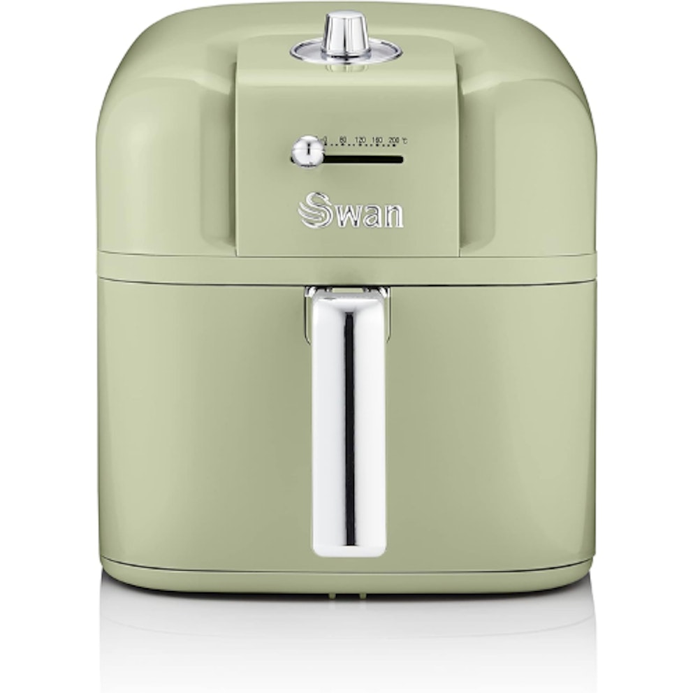 Swan SD10513GRY Retro Digital Air Fryer with Swan Cyclone Technology, 8 Pre-Set Cooking Options, Adjustable Temperature, 4.5L 1500W, Grey main image 1
