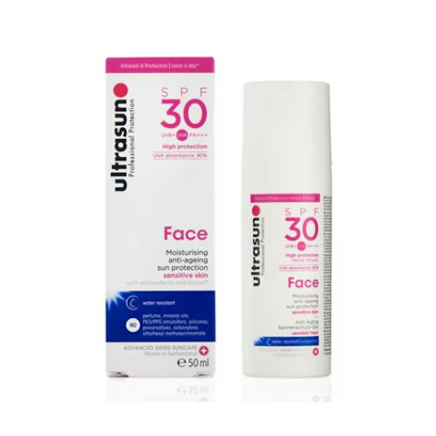 Ultrasun SPF 30 Anti-Ageing Very Sensitive Facial Sun Cream, 50ml