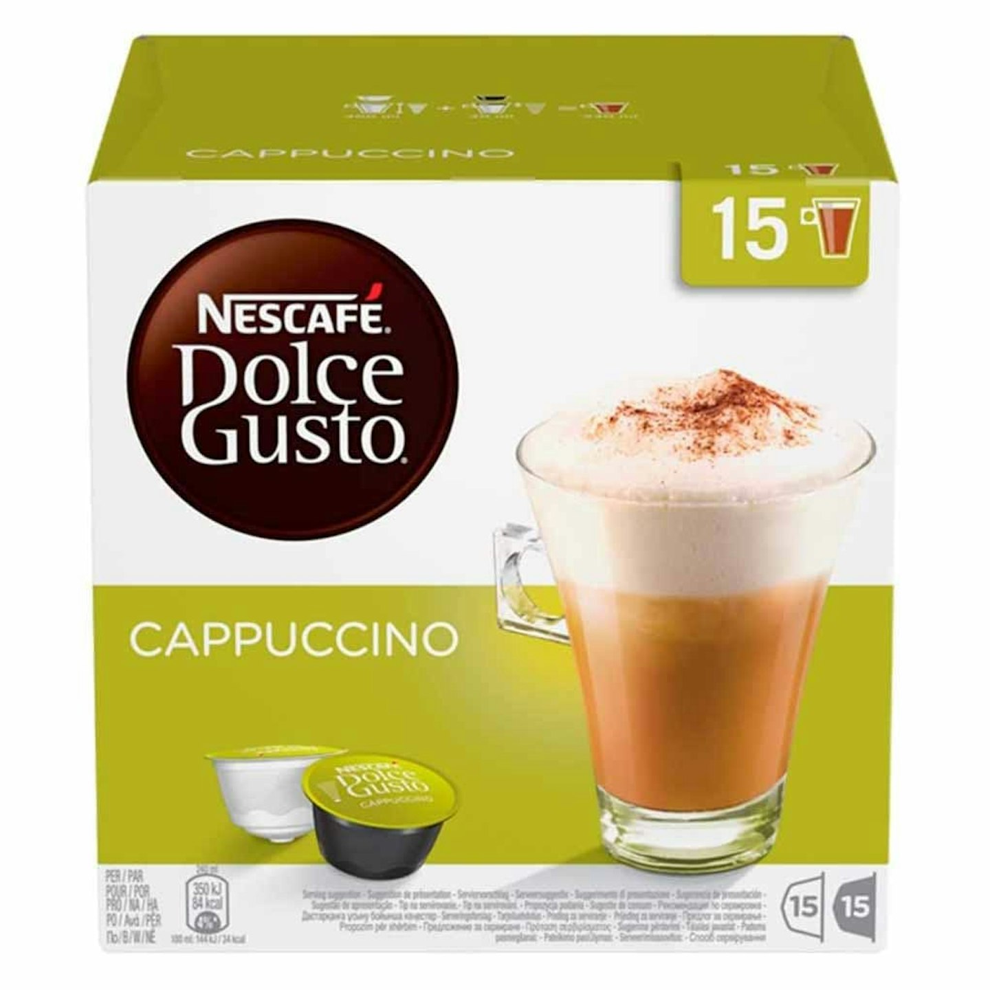 NESCAE Dolce Gusto Cappuccino Coffee Pods, 30 Capsules (45 Servings)