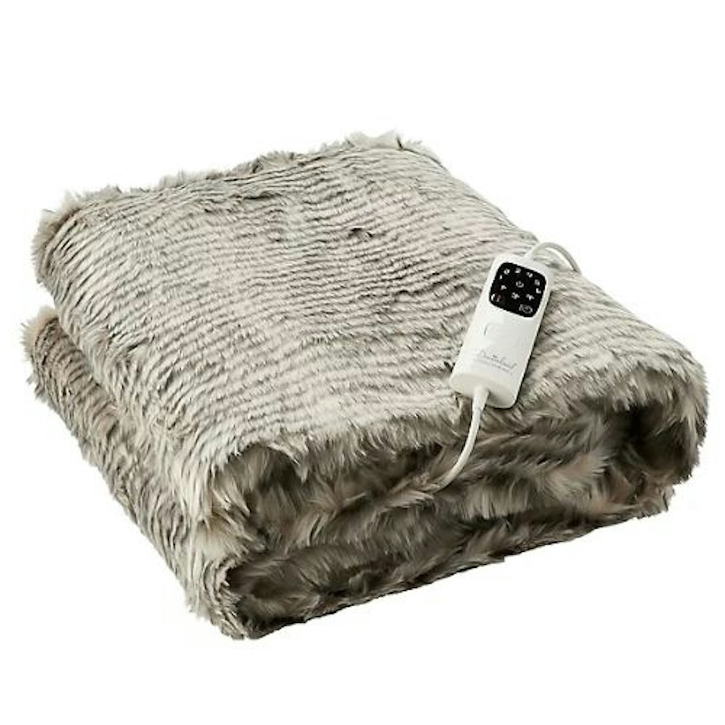 Dreamland Deluxe Zebra Faux Fur Electric Heated Throw