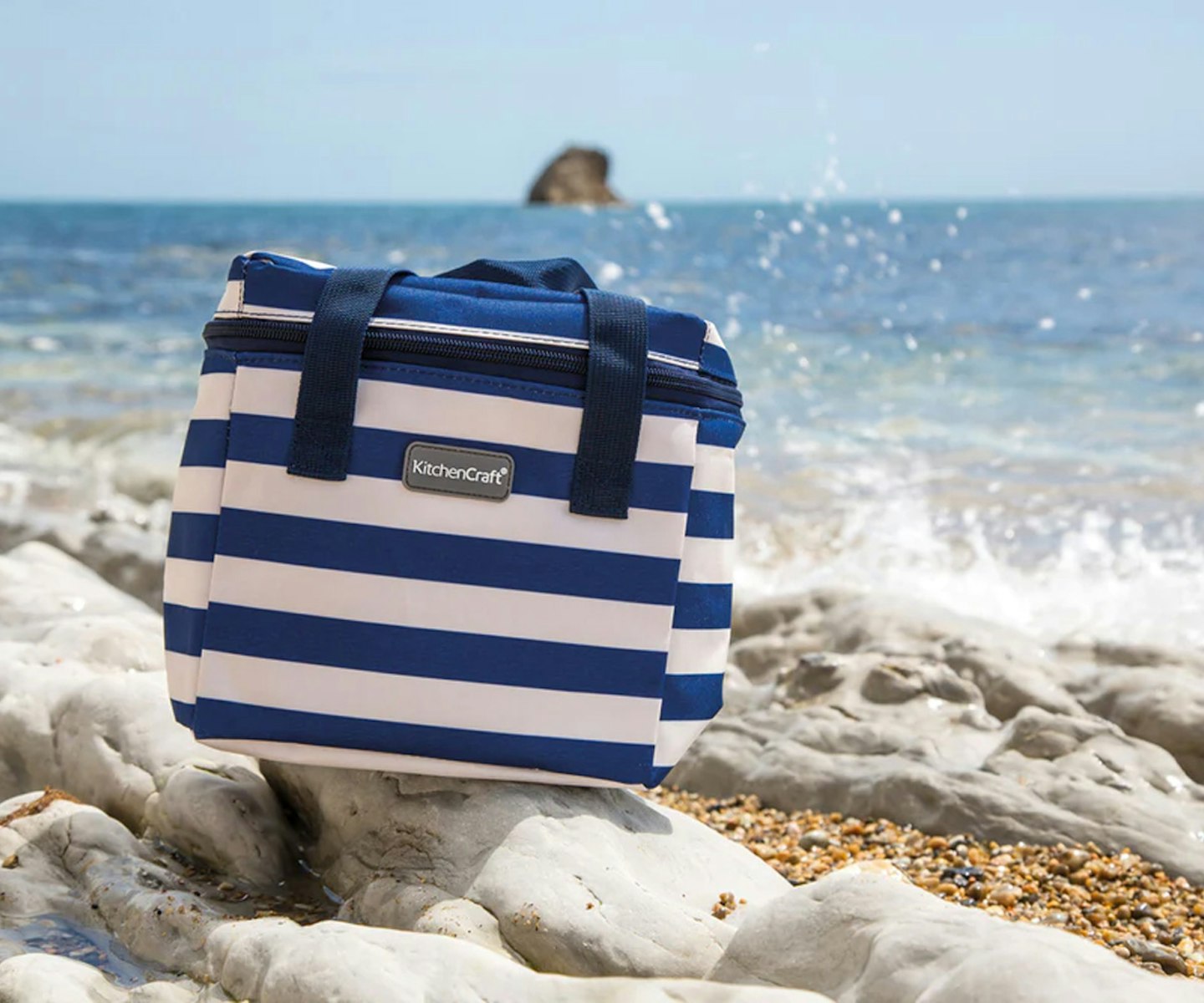 KitchenCraft Lulworth Nautical-Striped Small Cool Bag