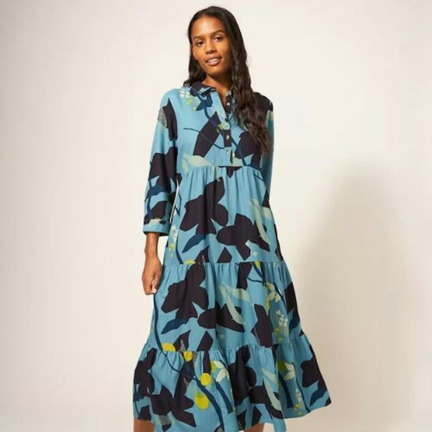 MAYA TIERED SHIRT DRESS