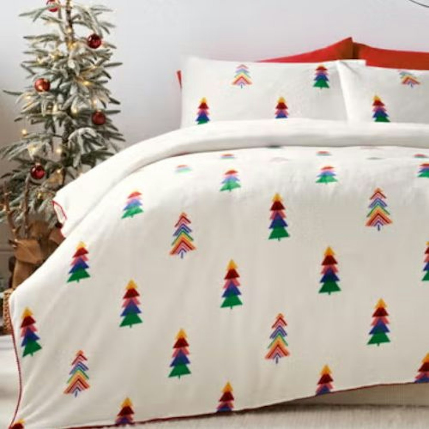 Multicoloured Rainbow Tree Fleece Duvet Cover